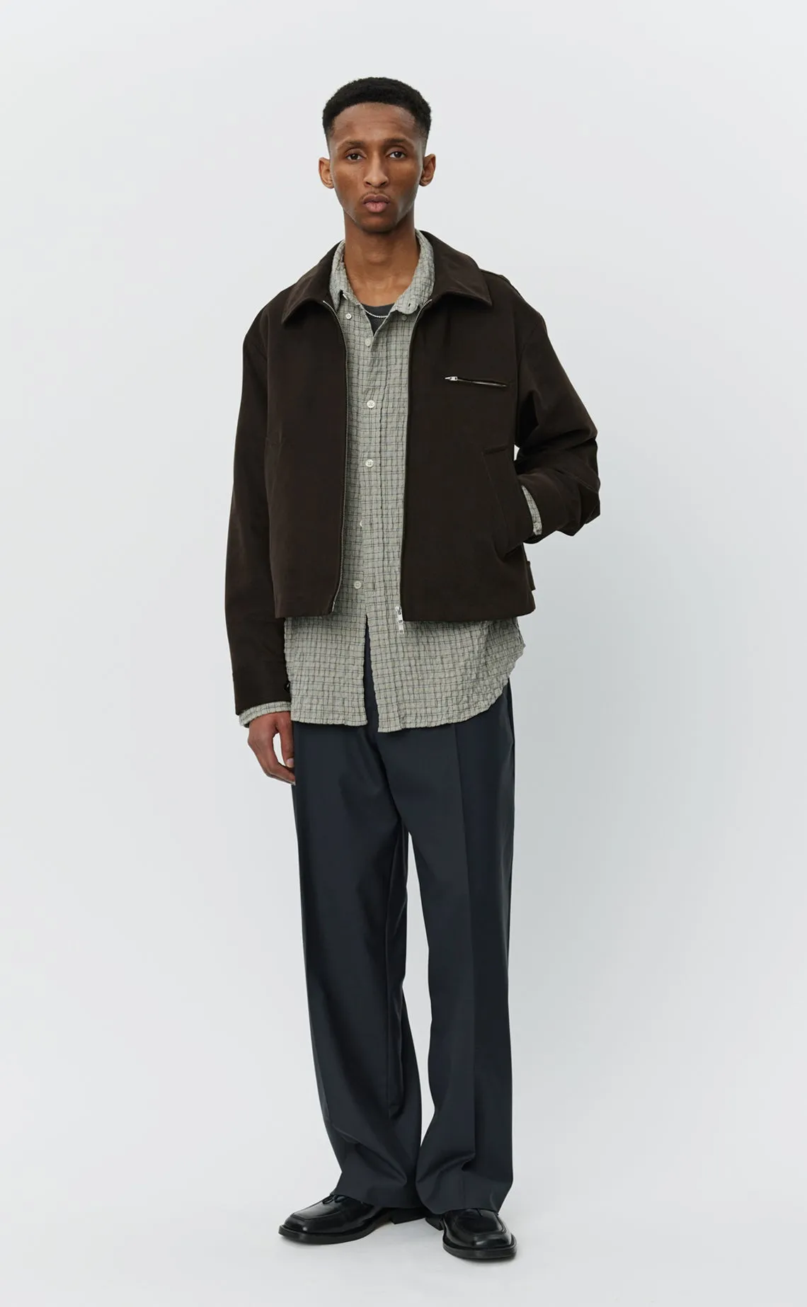 Postal Jacket - Brown Brushed Cotton Twill sold by mfpen Mens product image thumbnail 5