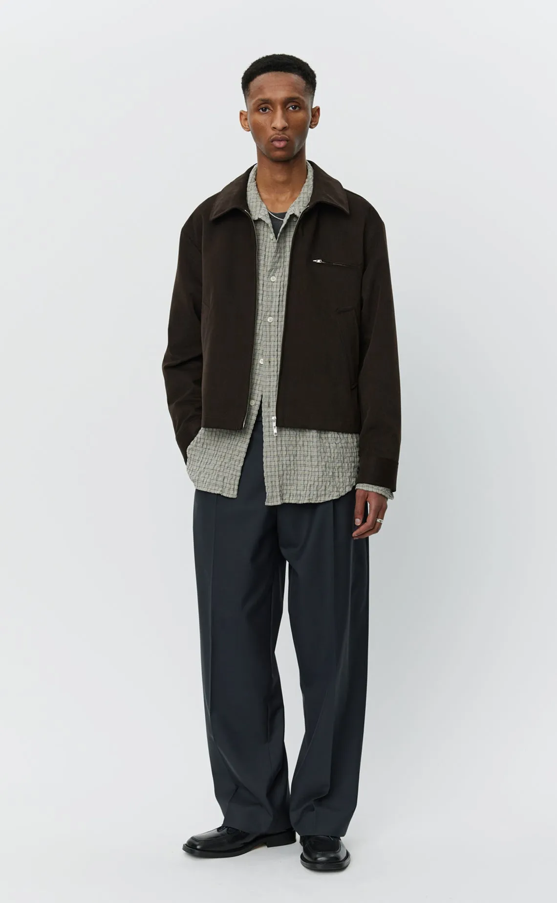 Postal Jacket - Brown Brushed Cotton Twill sold by mfpen Mens product image thumbnail 2