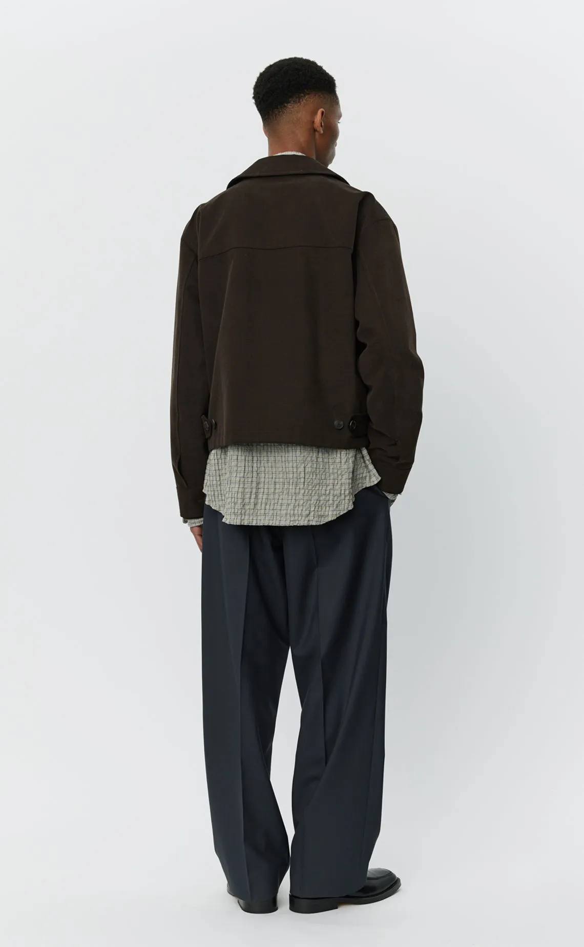 Postal Jacket - Brown Brushed Cotton Twill sold by mfpen Mens product image thumbnail 4