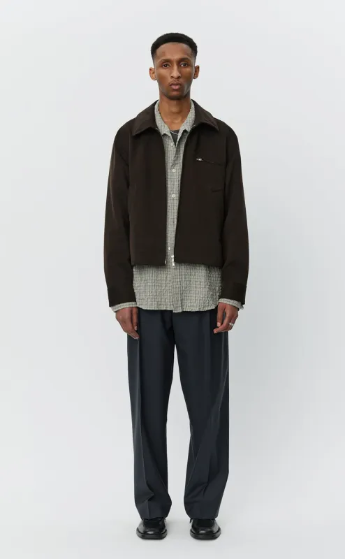 Postal Jacket - Brown Brushed Cotton Twill sold by mfpen Mens