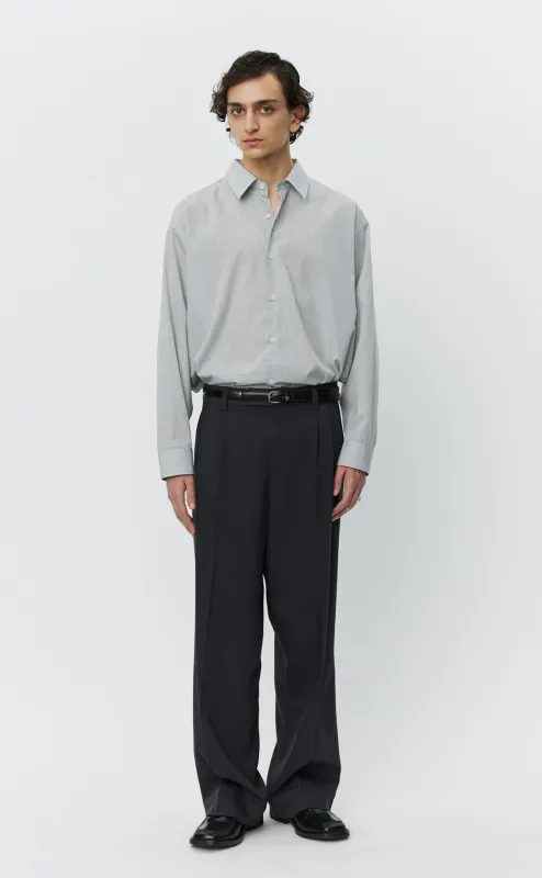 Classic Trousers - Dark Grey Wool sold by mfpen Mens