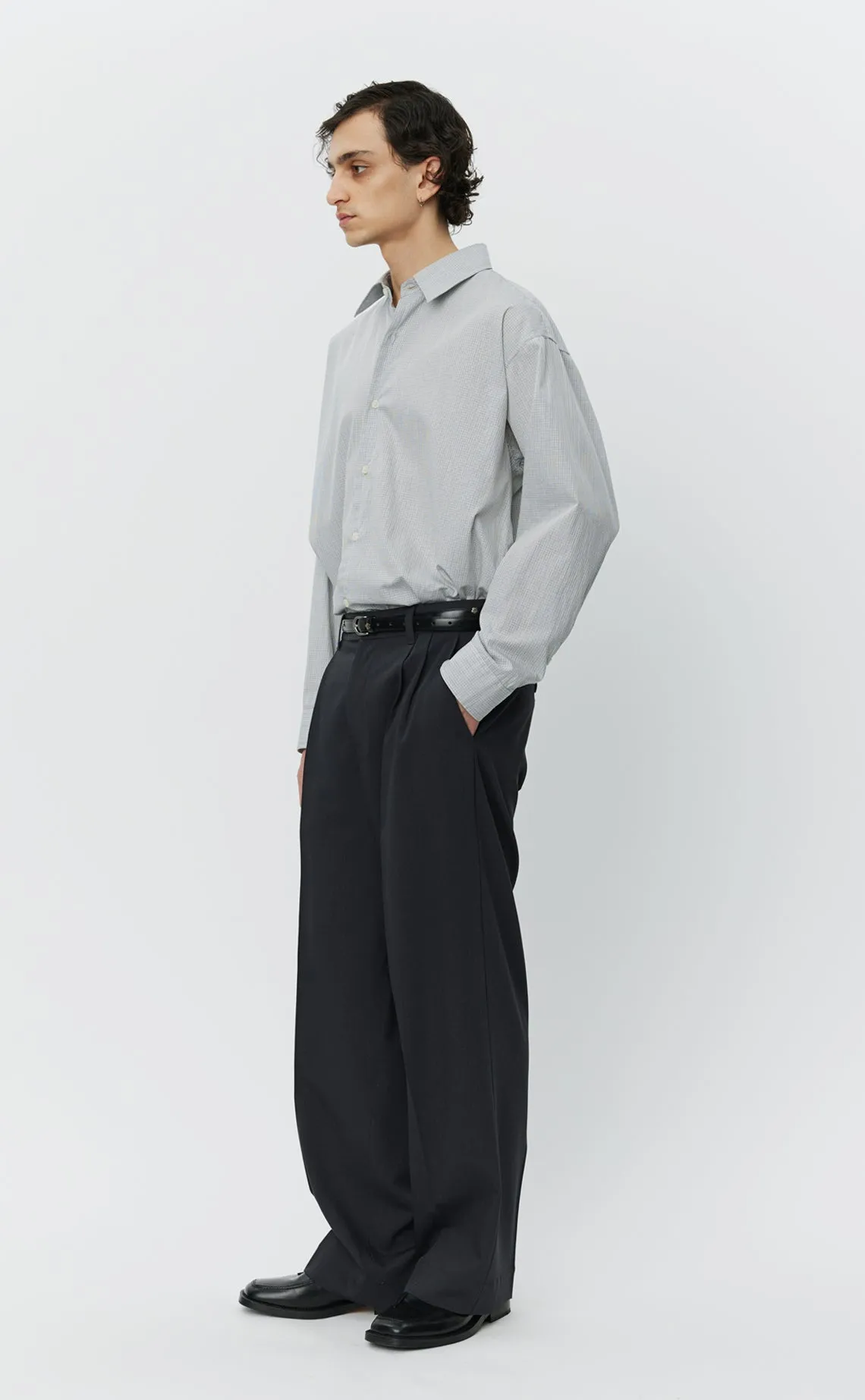 Classic Trousers - Dark Grey Wool sold by mfpen Mens product image thumbnail 3