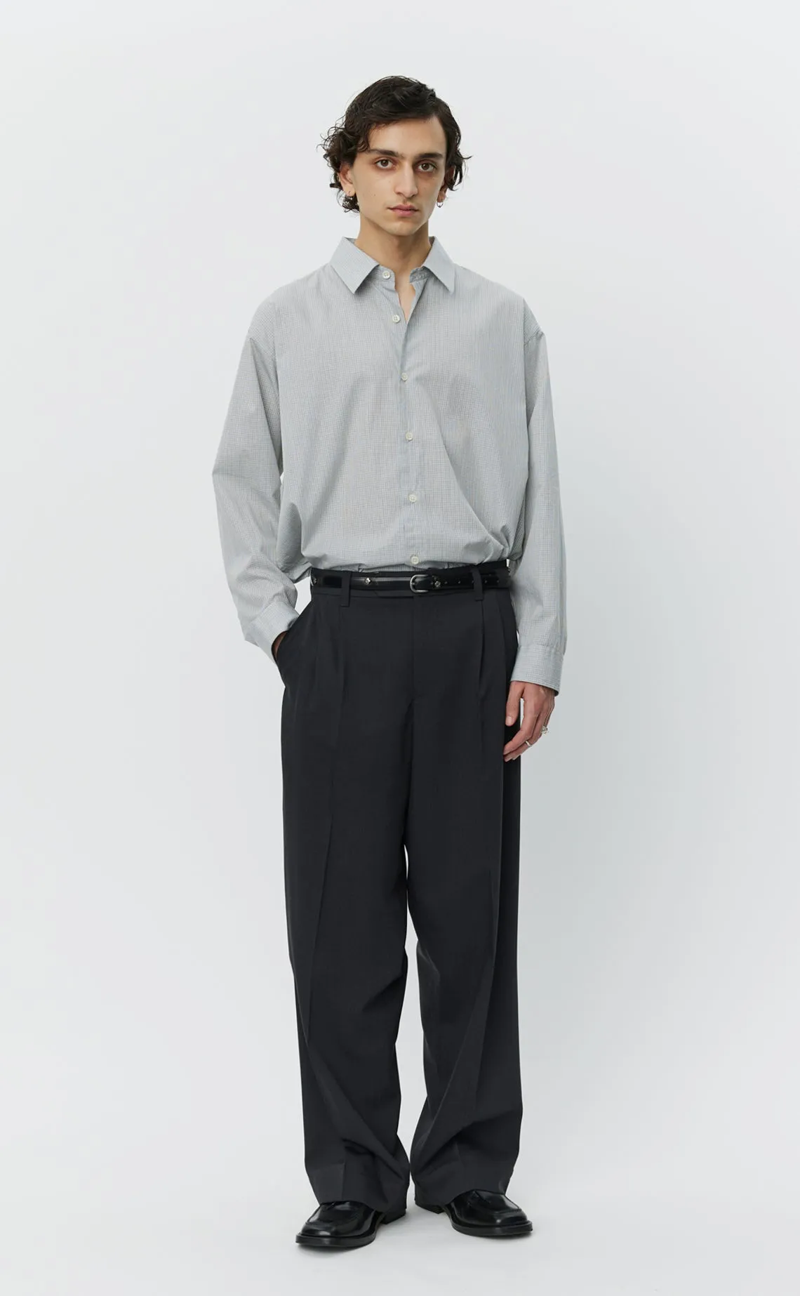 Classic Trousers - Dark Grey Wool sold by mfpen Mens product image thumbnail 2