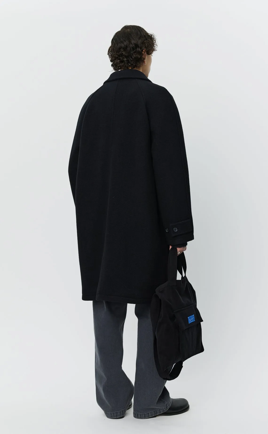 Accession Coat - Black Recycled Wool sold by mfpen product image thumbnail 4