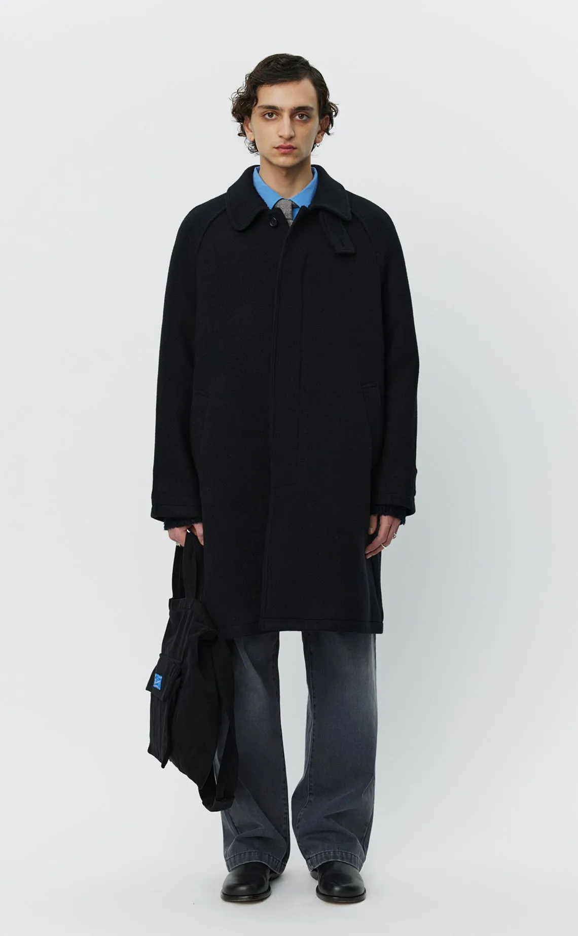 Accession Coat - Black Recycled Wool sold by mfpen product image thumbnail 5
