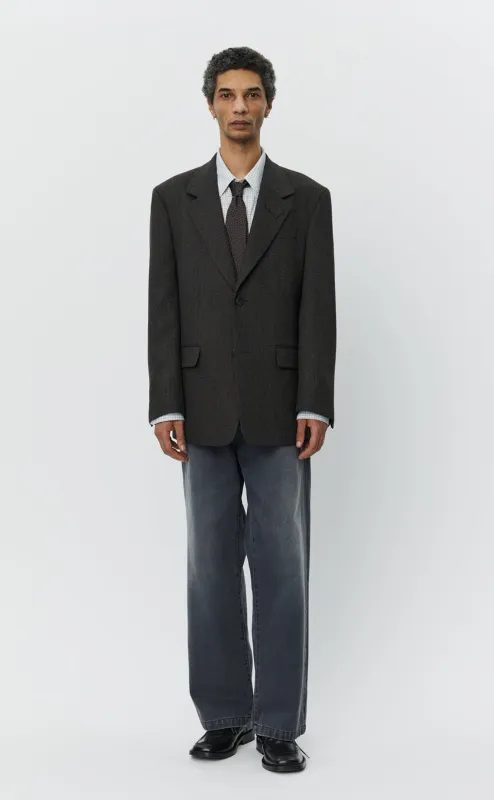 Estate Jacket - Brown Melange Stripe made by mfpen