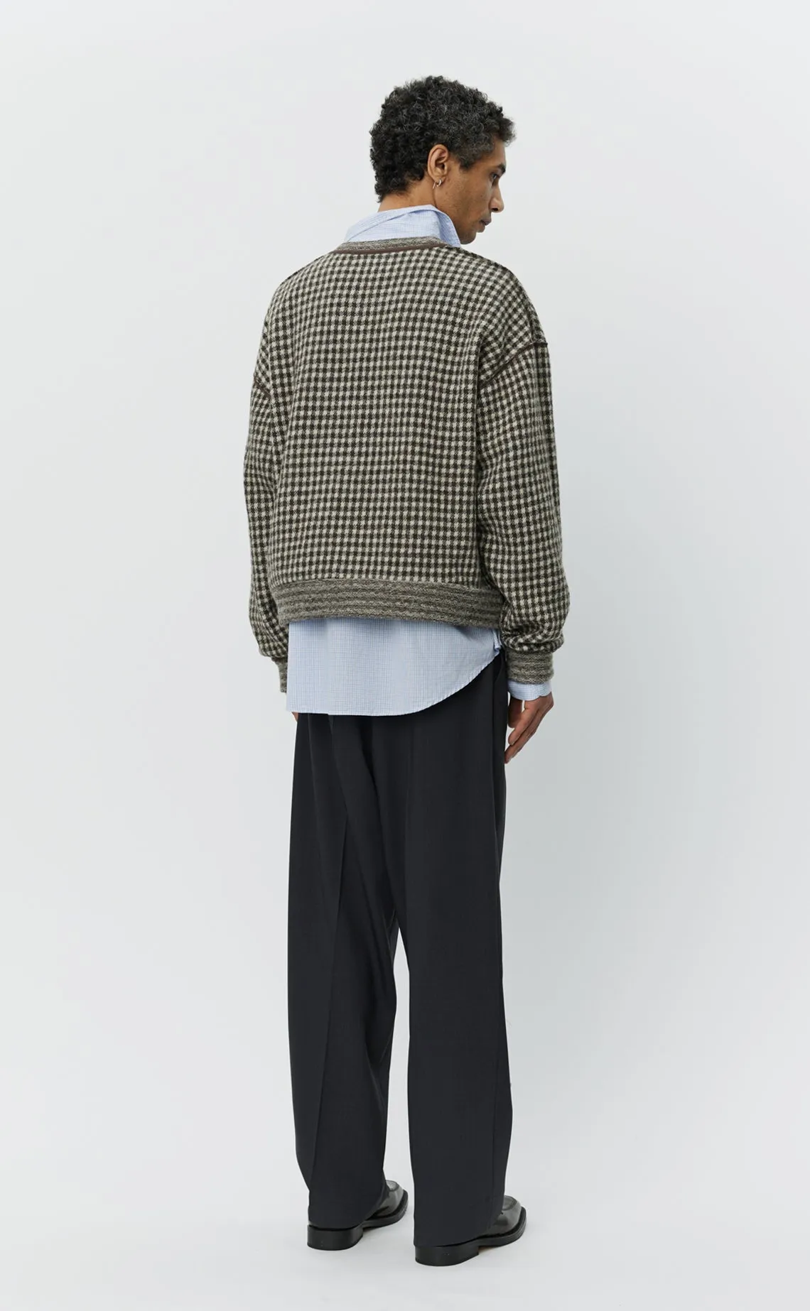 Fuzzy Pullover - Brown Houndstooth Check sold by mfpen Mens product image thumbnail 4