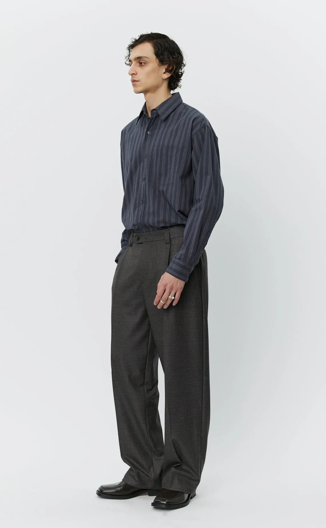 Service Trousers - Warm Grey Twist Wool sold by mfpen Mens product image thumbnail 3