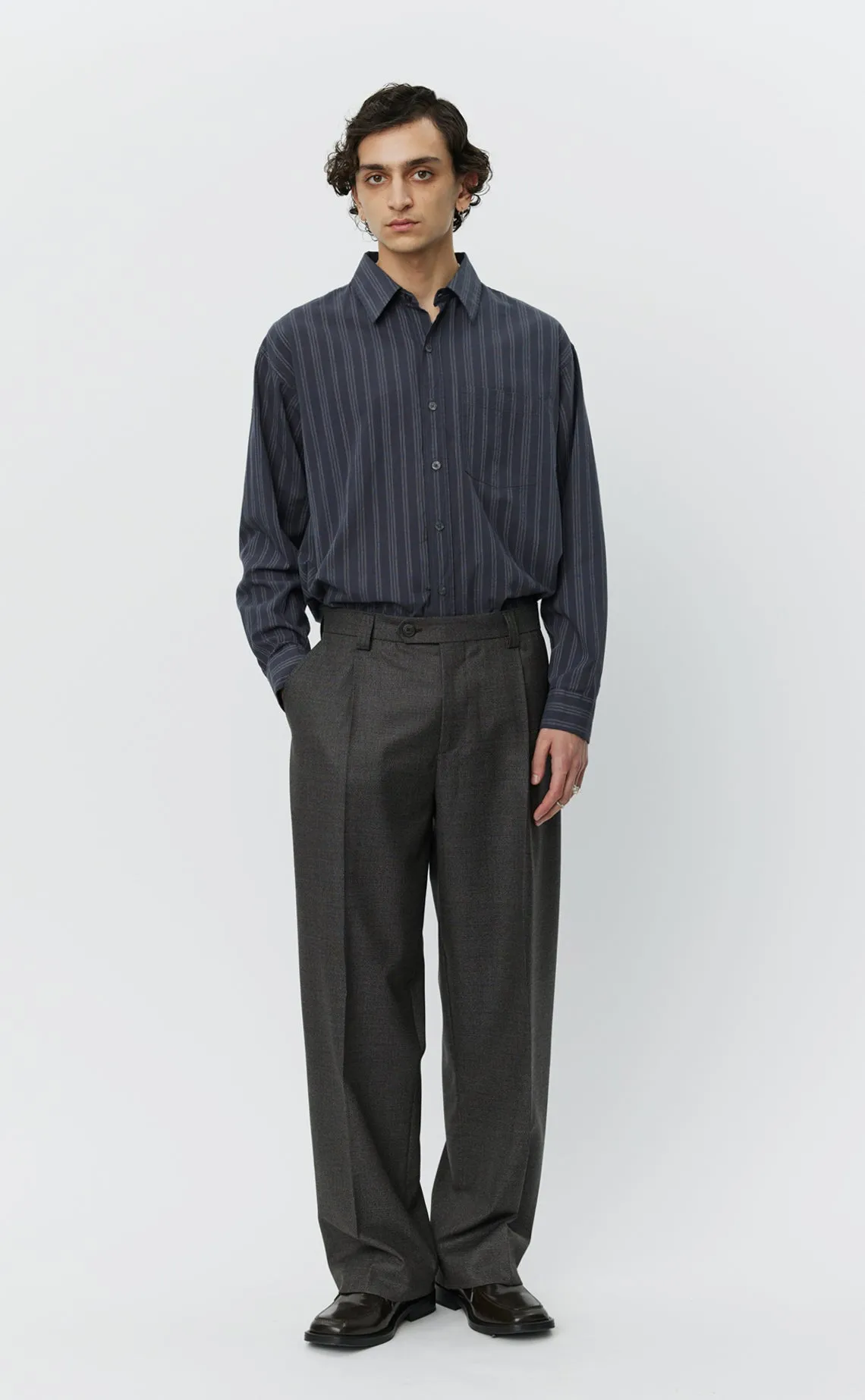 Service Trousers - Warm Grey Twist Wool sold by mfpen Mens product image thumbnail 2