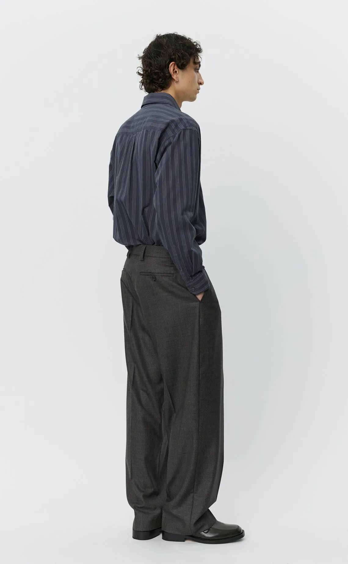 Service Trousers - Warm Grey Twist Wool sold by mfpen Mens product image thumbnail 5