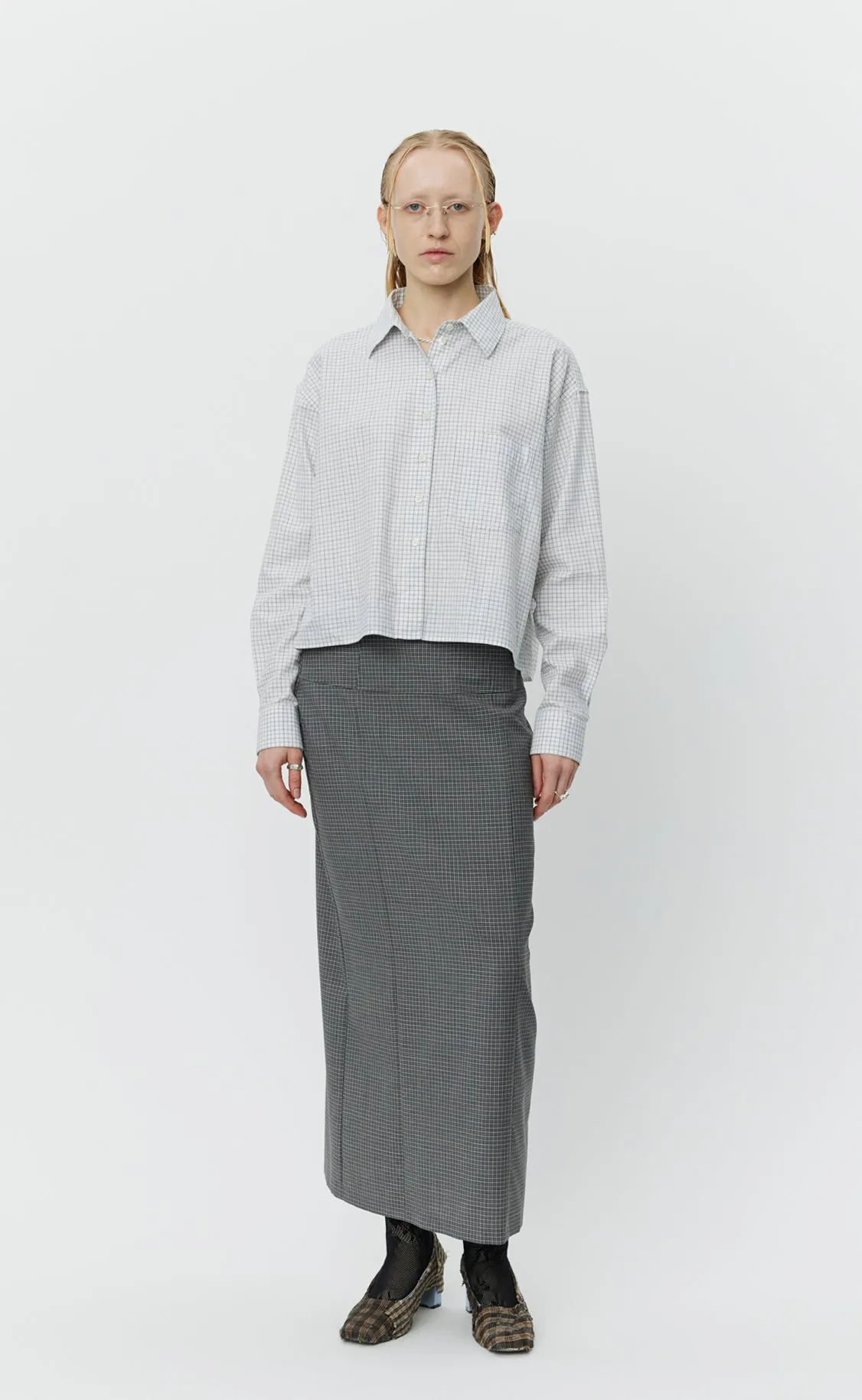 New Format Shirt - White Vintage Check sold by mfpen Mens