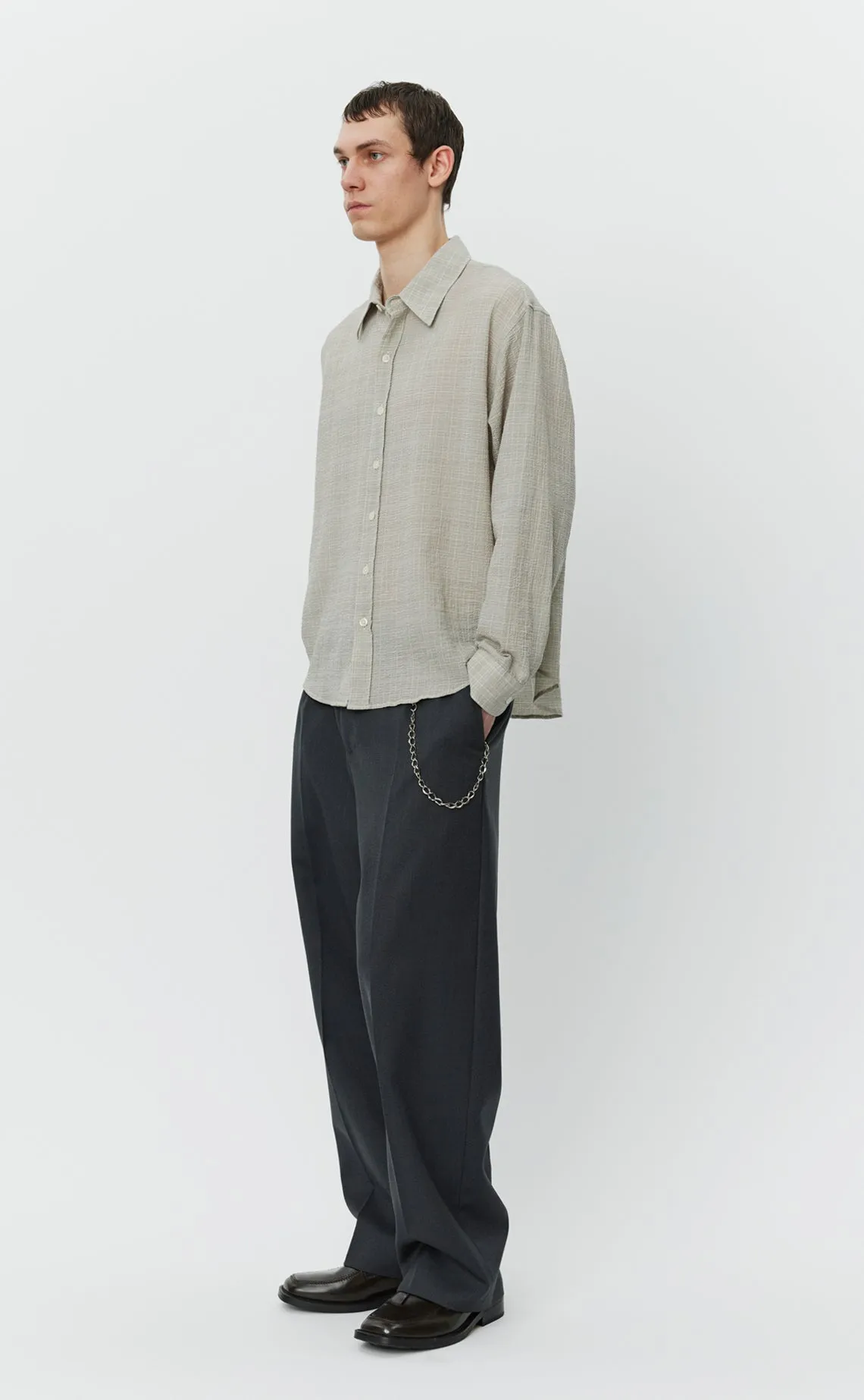 Vacation Shirt - Chalk Seersucker Check sold by mfpen Mens product image thumbnail 2