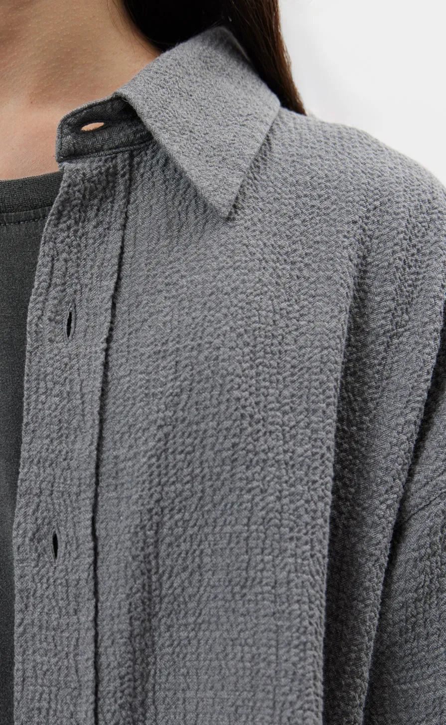 Vacation Shirt - Pavement Grey Seersucker sold by mfpen Mens product image thumbnail 4