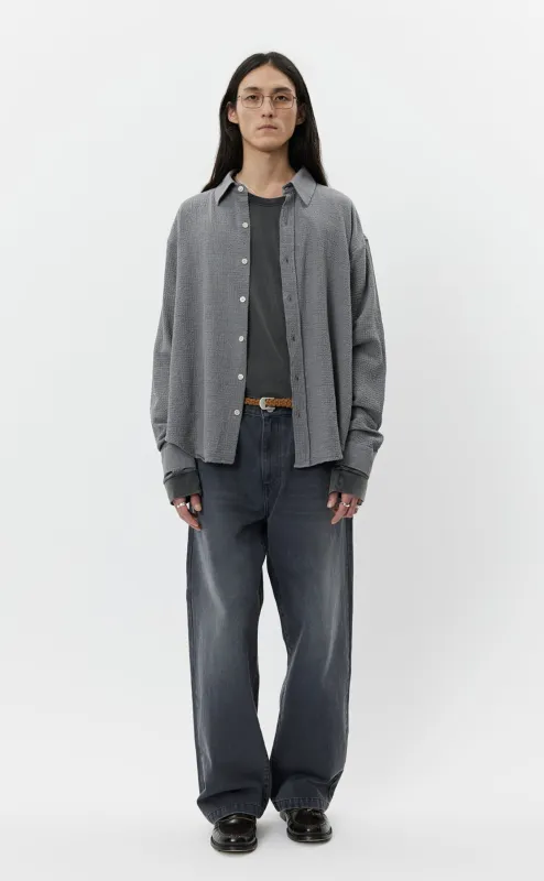 Vacation Shirt - Pavement Grey Seersucker sold by mfpen Mens