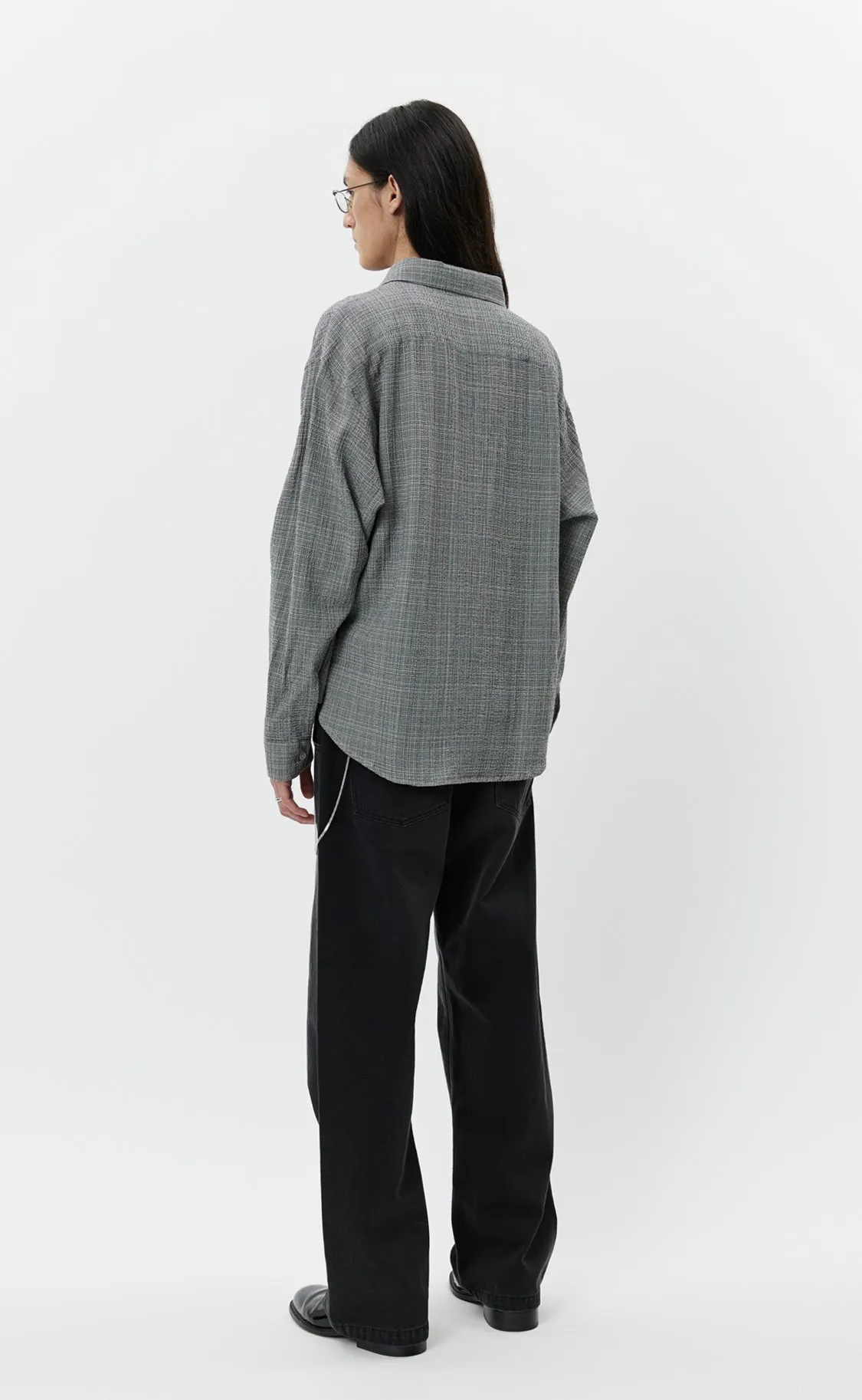 Vacation Shirt - Mini Houndstooth Seersucker sold by mfpen Mens product image thumbnail 4