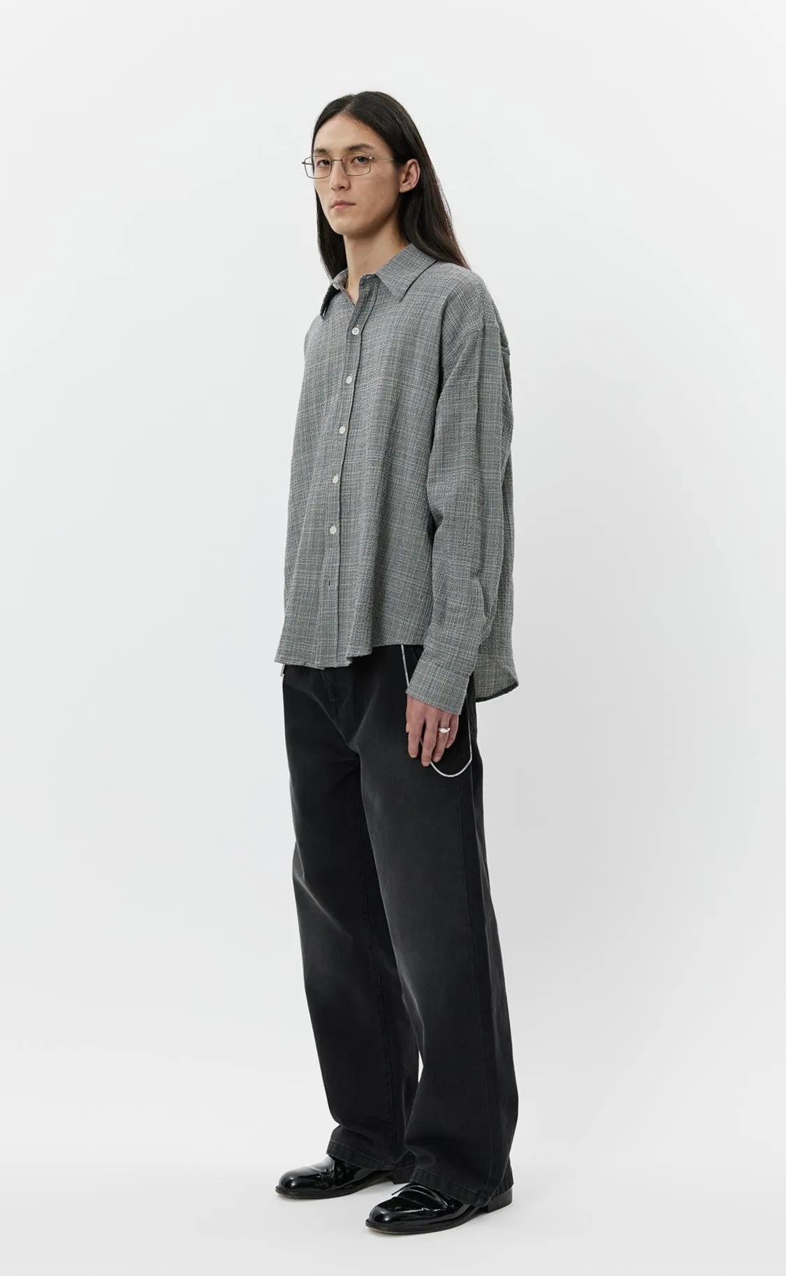 Vacation Shirt - Mini Houndstooth Seersucker sold by mfpen Mens product image thumbnail 3