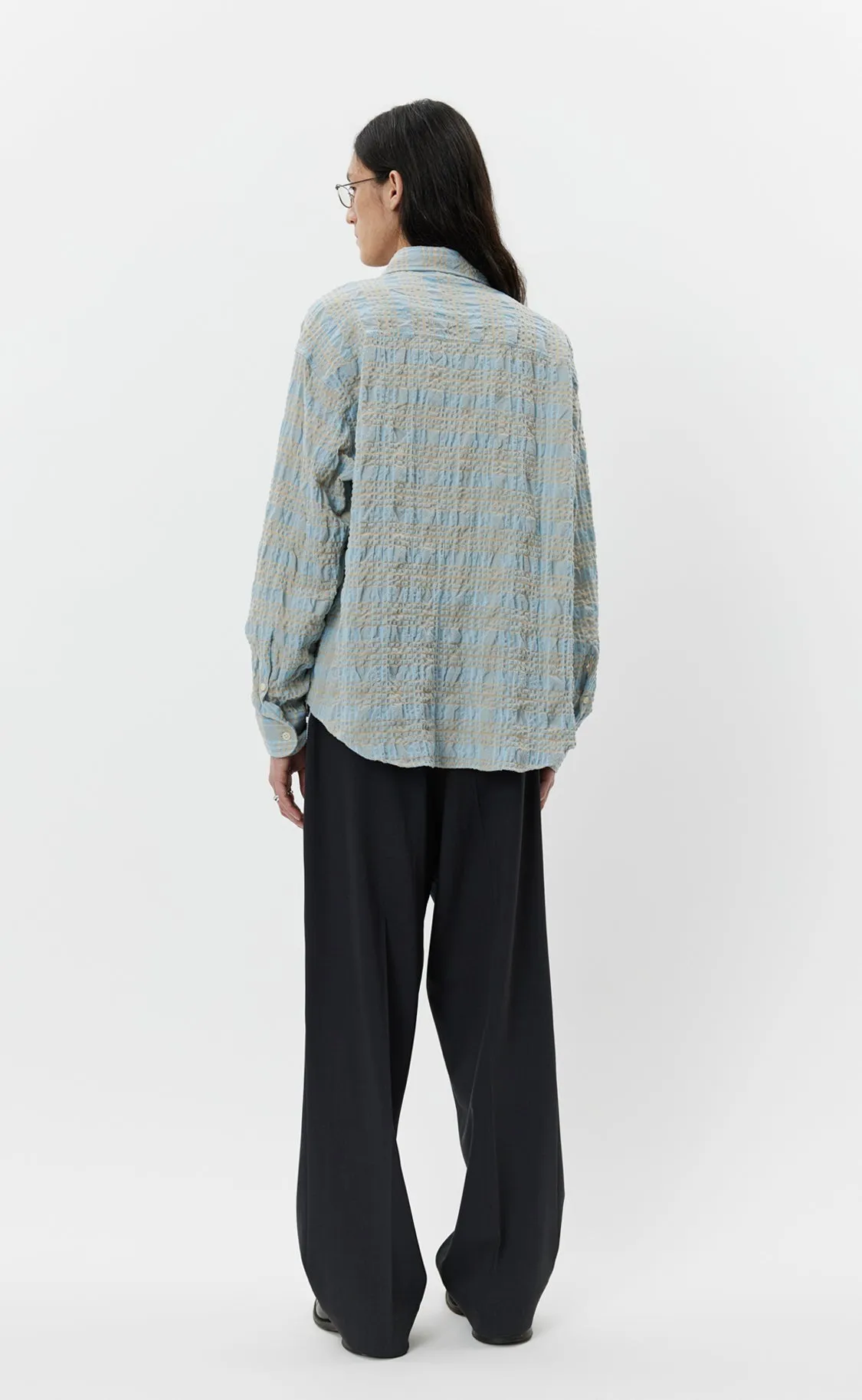 Exact Shirt - Pale Blue Structured Check sold by mfpen product image thumbnail 5