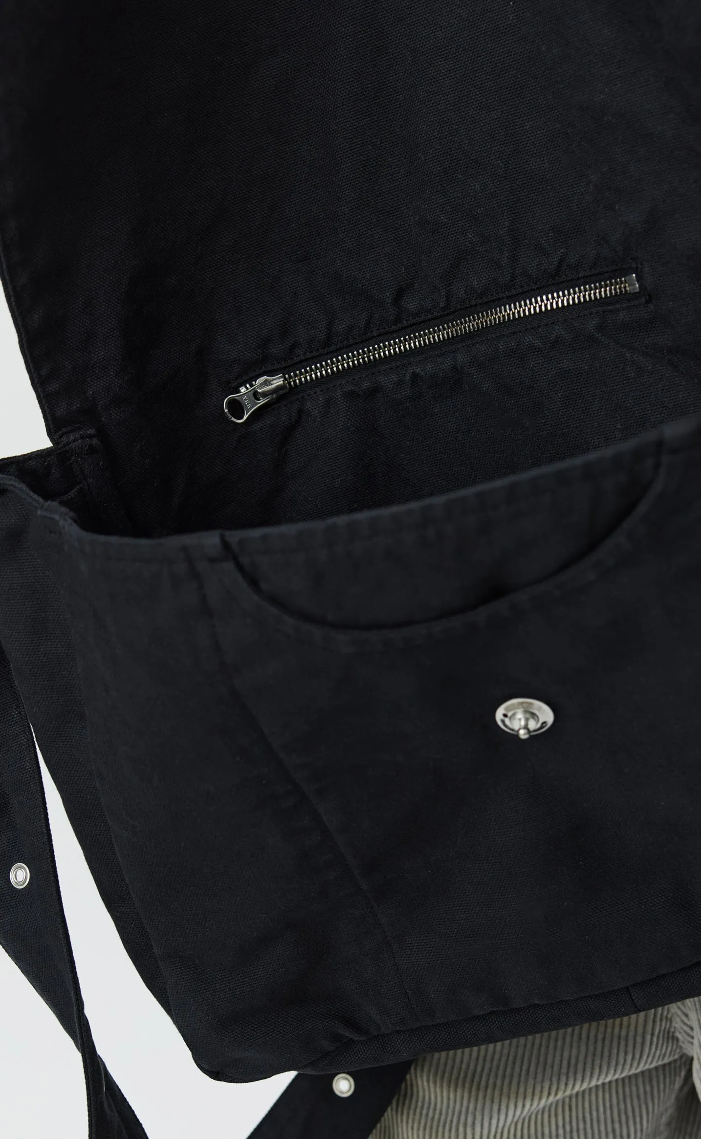 Postman Bag - Black Canvas sold by mfpen product image thumbnail 4