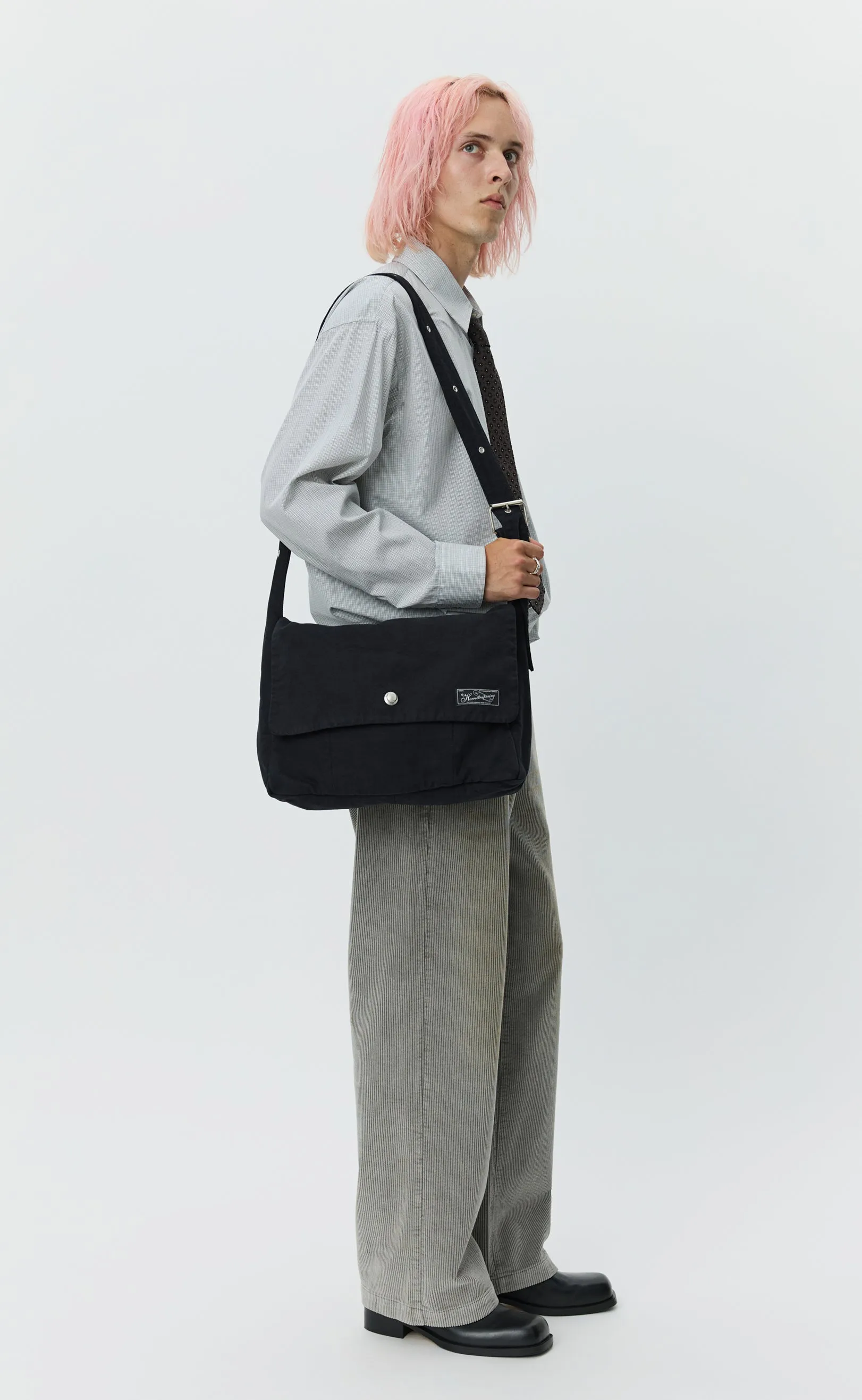 Postman Bag - Black Canvas sold by mfpen