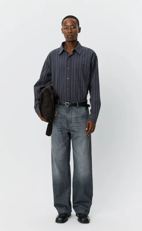 Straight Cut Jeans - Stonewashed Grey sold by mfpen Mens