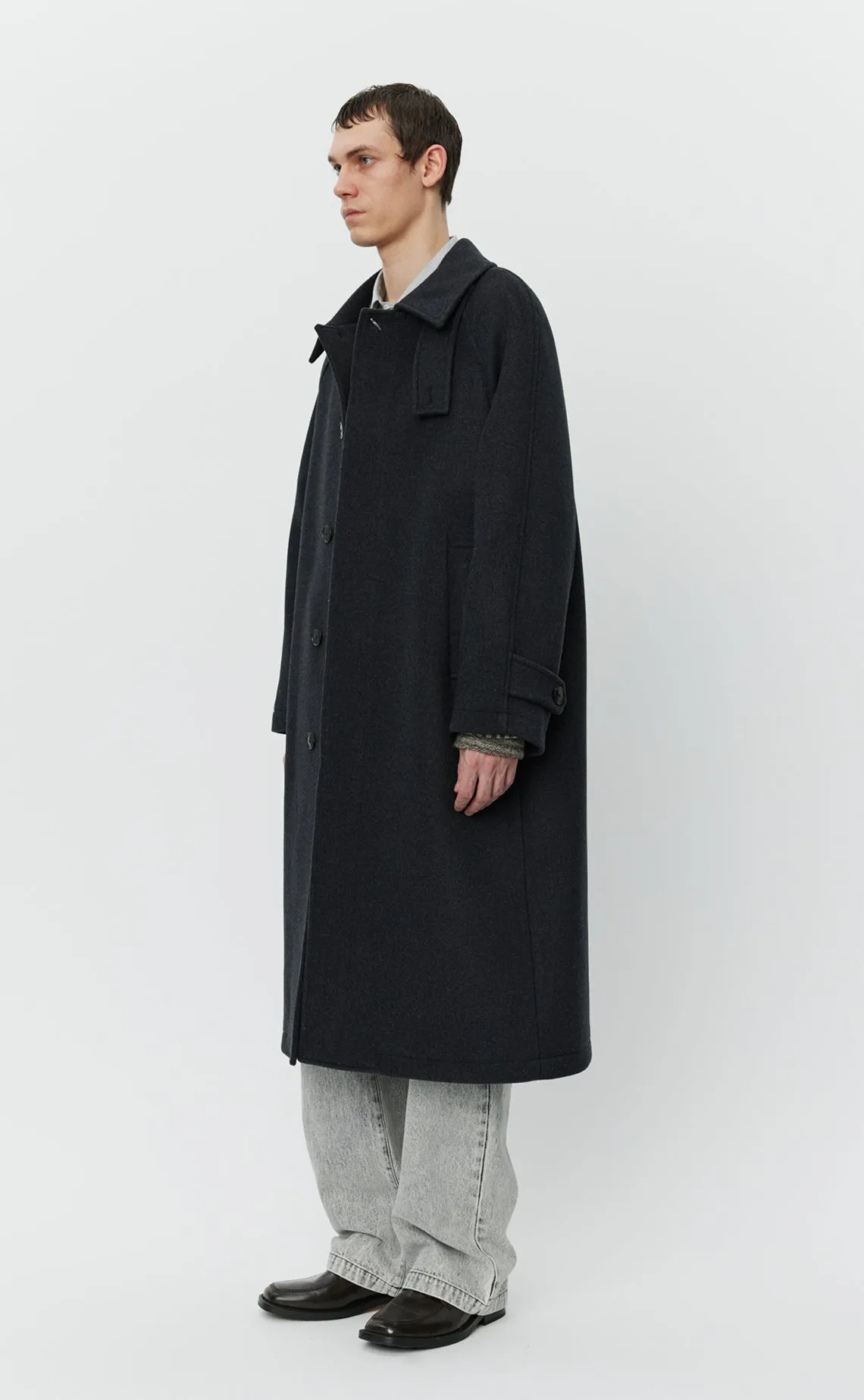 Installation Coat - Dark Grey Recycled Wool sold by mfpen product image thumbnail 3