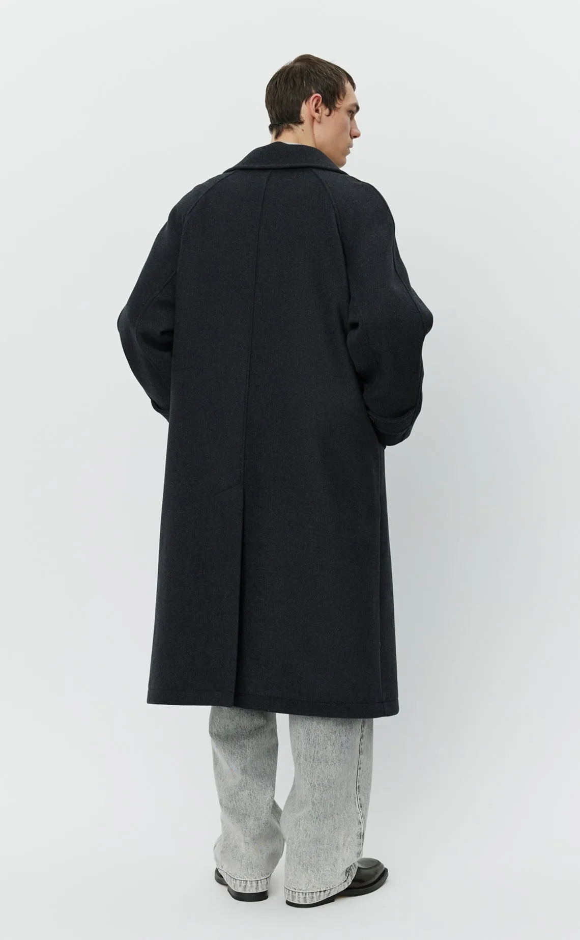 Installation Coat - Dark Grey Recycled Wool sold by mfpen product image thumbnail 4