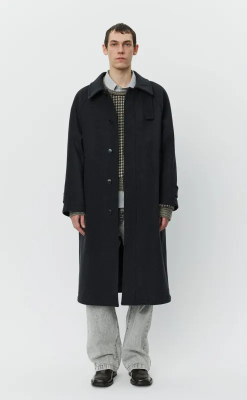 Installation Coat  - Dark Grey Recycled Wool sold by mfpen Mens