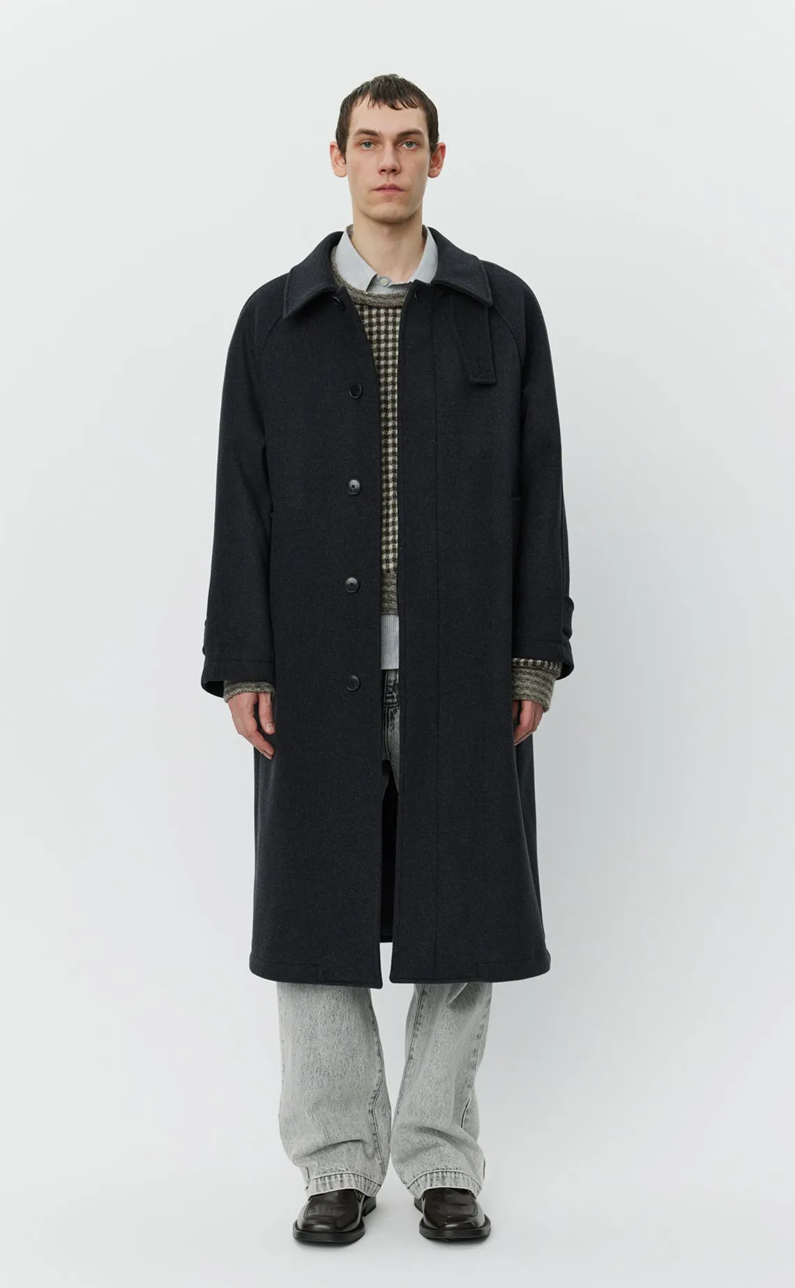 Installation Coat - Dark Grey Recycled Wool sold by mfpen