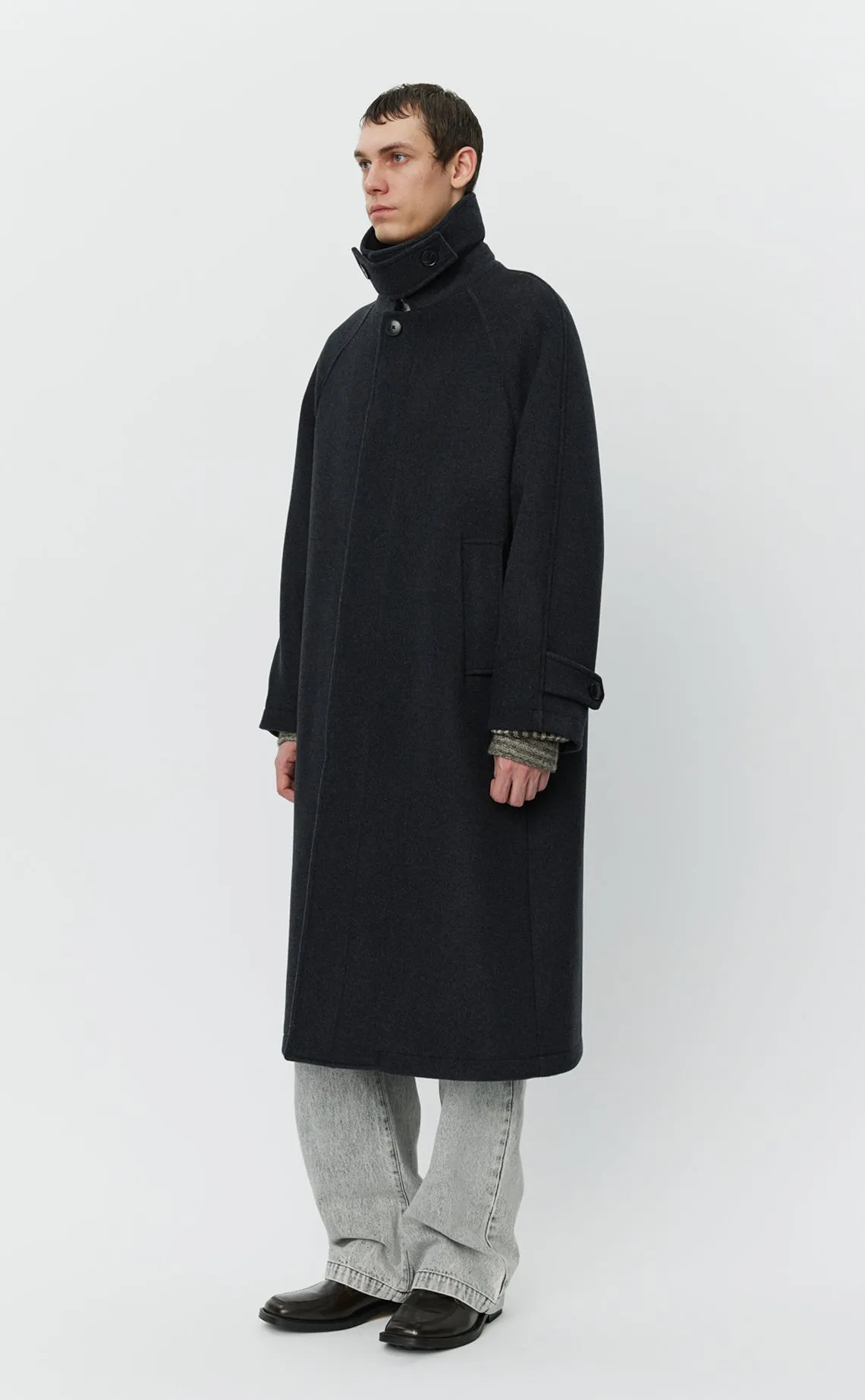 Installation Coat - Dark Grey Recycled Wool sold by mfpen product image thumbnail 5