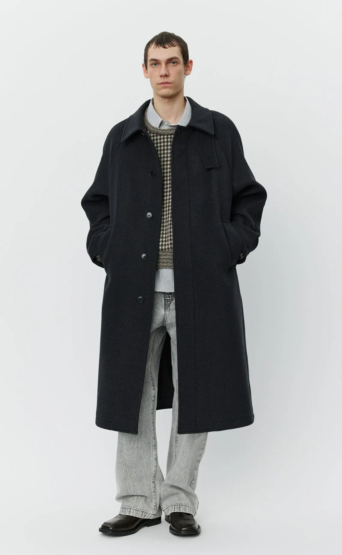 Installation Coat - Dark Grey Recycled Wool sold by mfpen product image thumbnail 2
