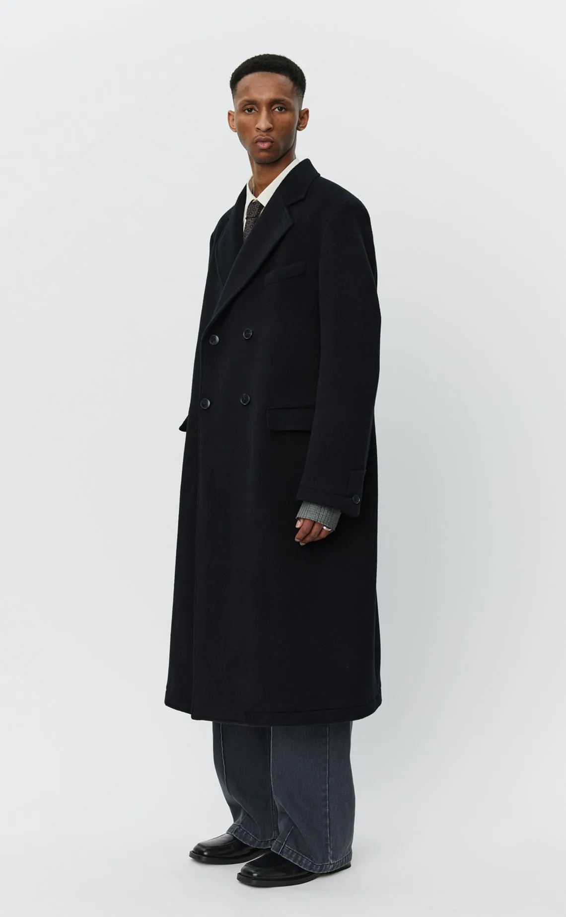 Conference Coat - Black Recycled Wool sold by mfpen product image thumbnail 4