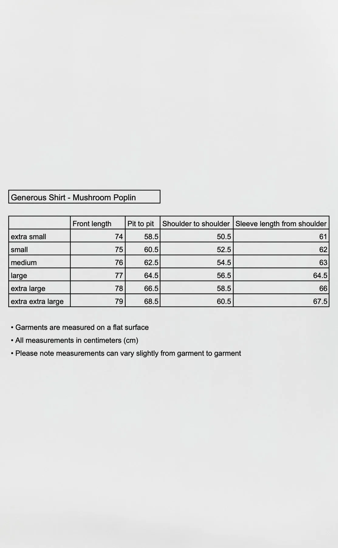 Generous Shirt - Mushroom Poplin sold by mfpen product image thumbnail 5