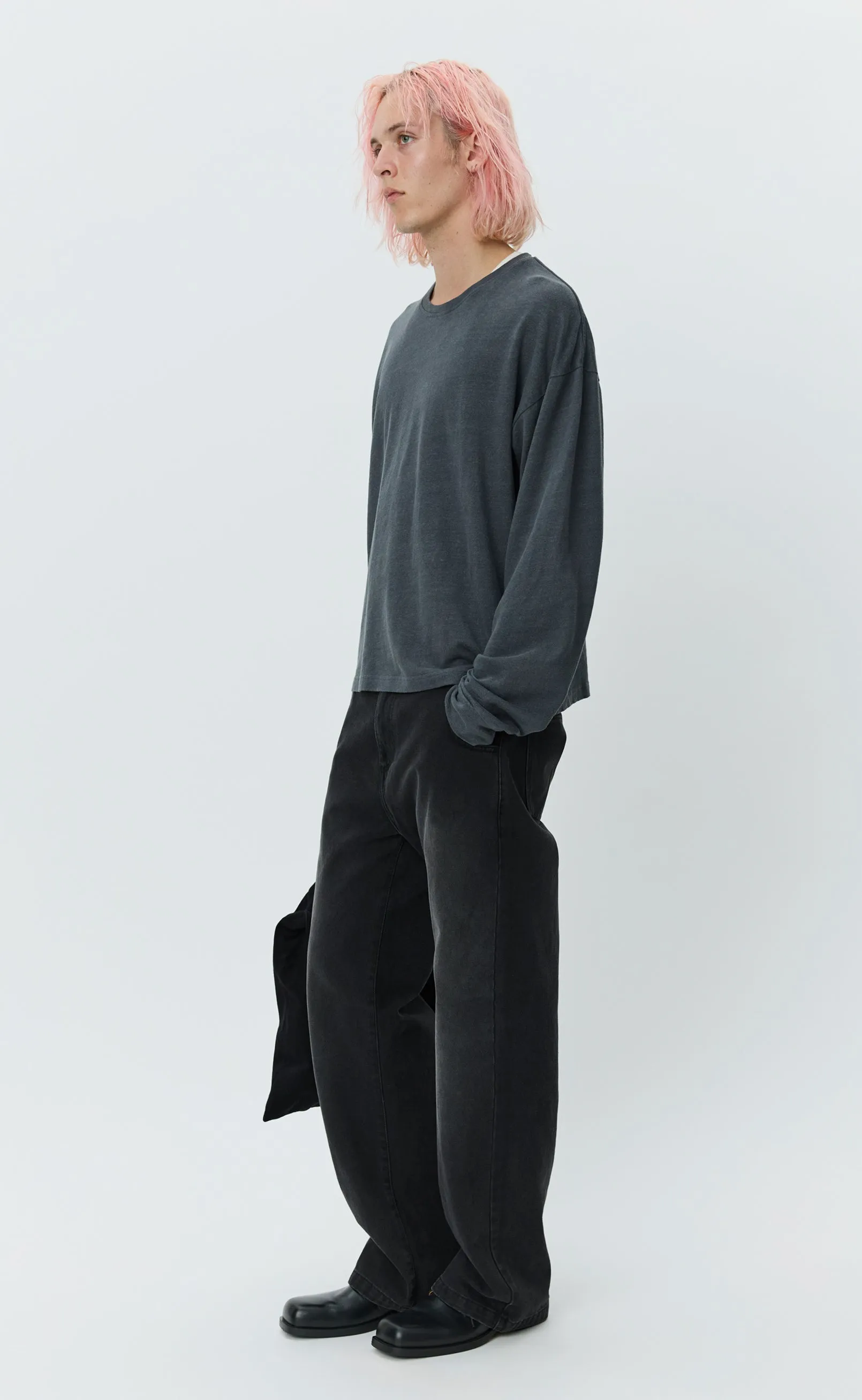 Relaxed LS Tee - Dark Lead sold by mfpen Mens product image thumbnail 2