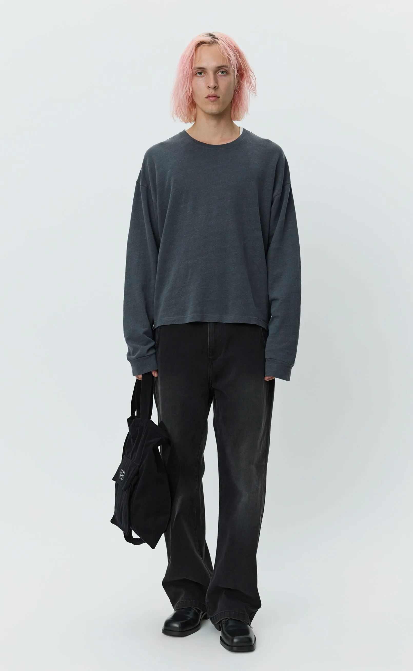 Relaxed LS Tee - Dark Lead sold by mfpen Mens