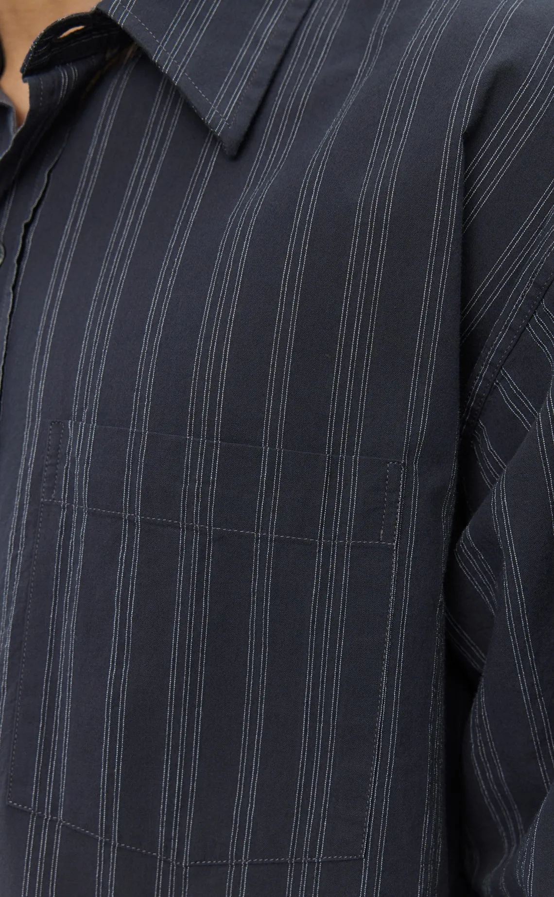 Executive Shirt - Dark Grey Double Stripe sold by mfpen product image thumbnail 5