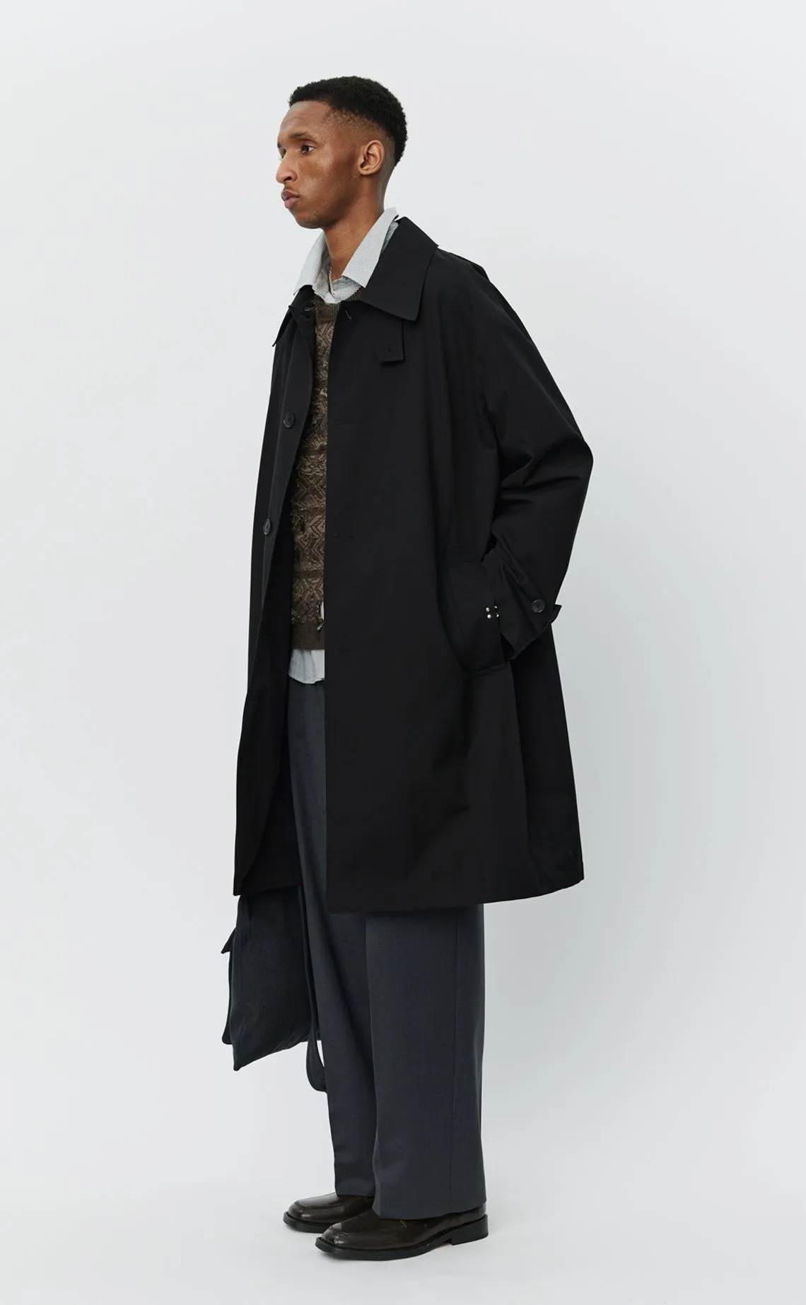 Client Coat - Black Gabardine sold by mfpen product image thumbnail 3