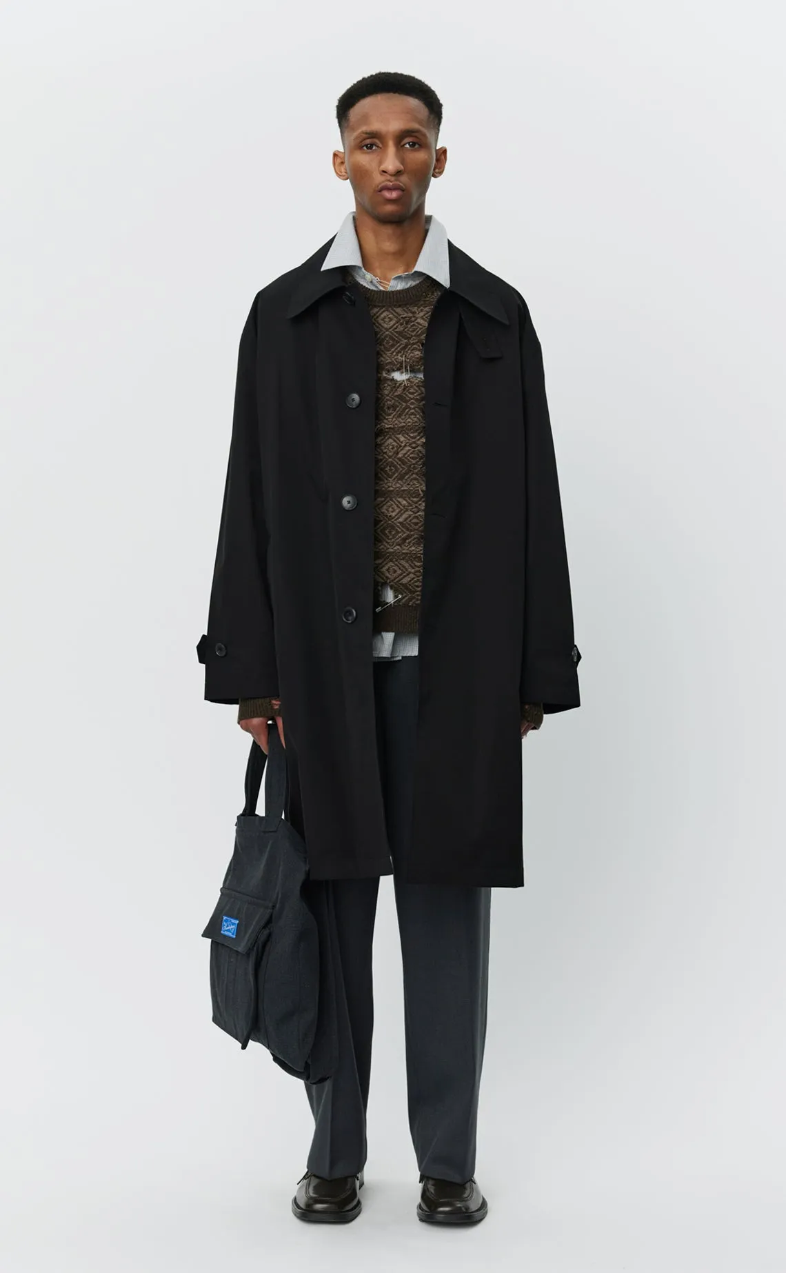 Client Coat - Black Gabardine sold by mfpen product image thumbnail 2