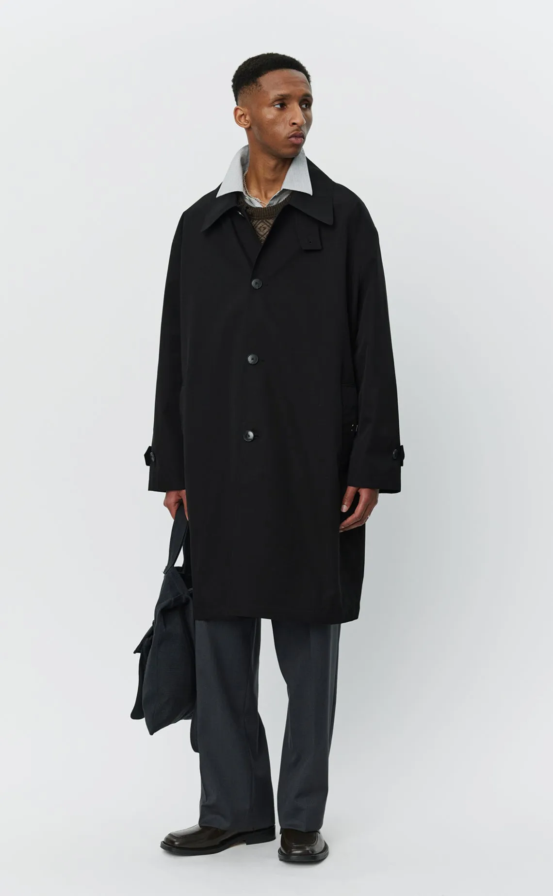 Client Coat - Black Gabardine sold by mfpen product image thumbnail 5