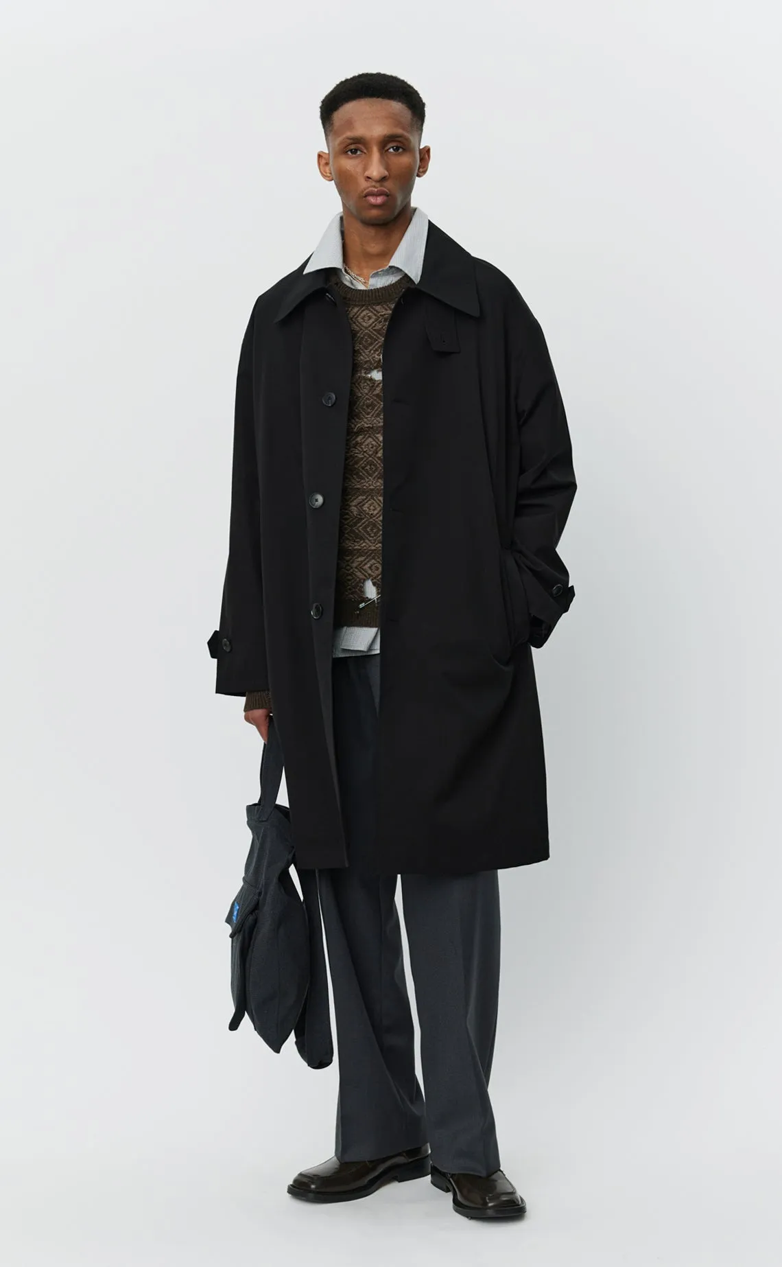 Client Coat - Black Gabardine sold by mfpen