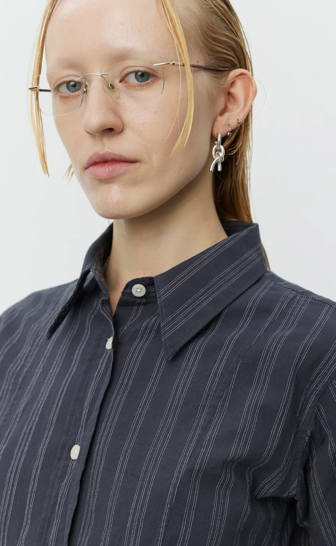 Readers Shirt - Dark Grey Double Stripe sold by mfpen Mens product image thumbnail 5