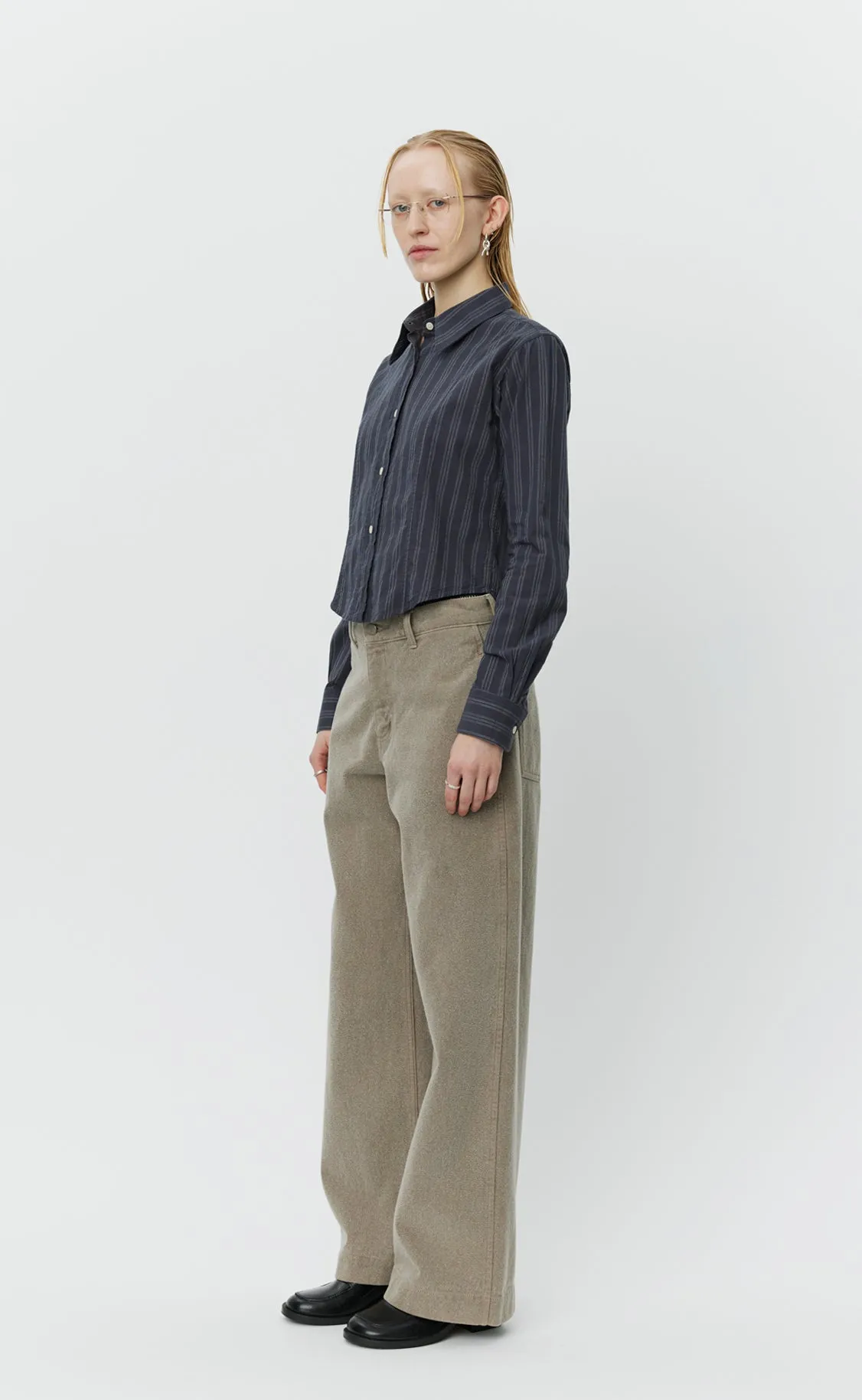 Readers Shirt - Dark Grey Double Stripe sold by mfpen Mens product image thumbnail 3