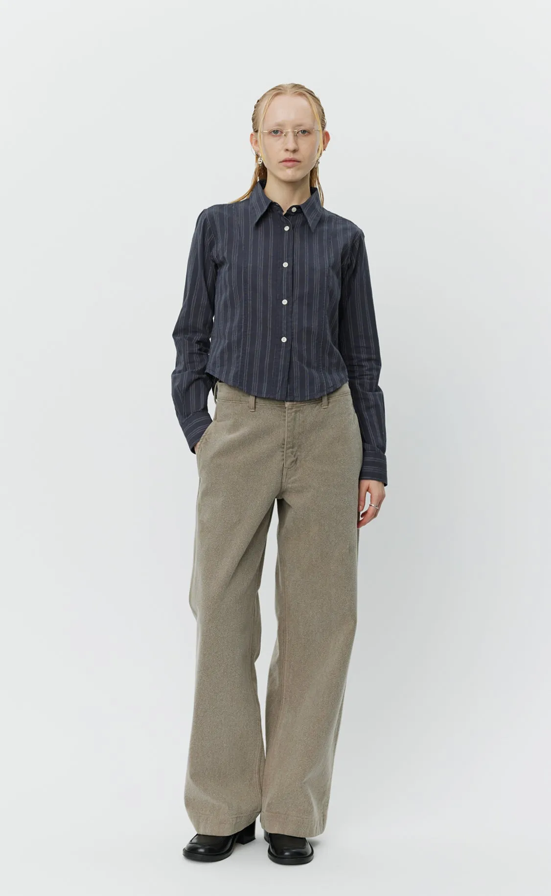 Readers Shirt - Dark Grey Double Stripe sold by mfpen Mens product image thumbnail 2