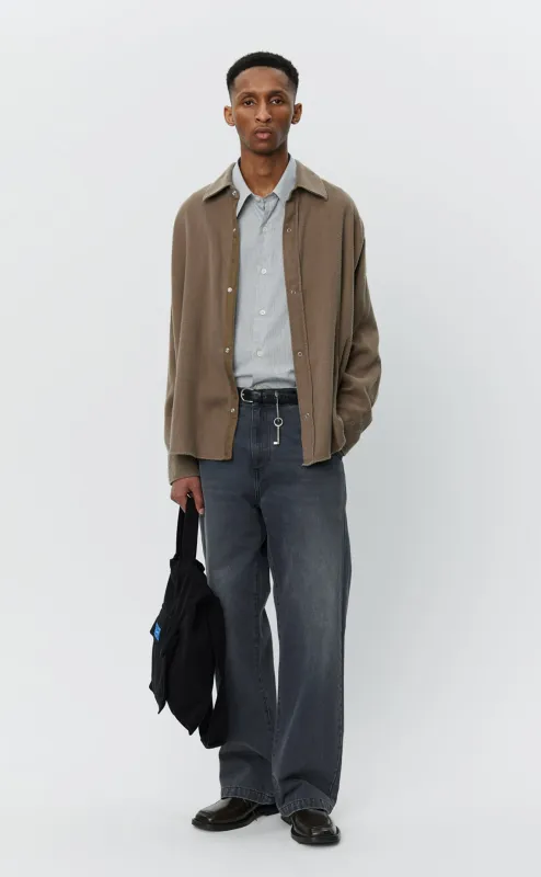 Gambler Shirt - Dark Taupe Fuzz made by mfpen