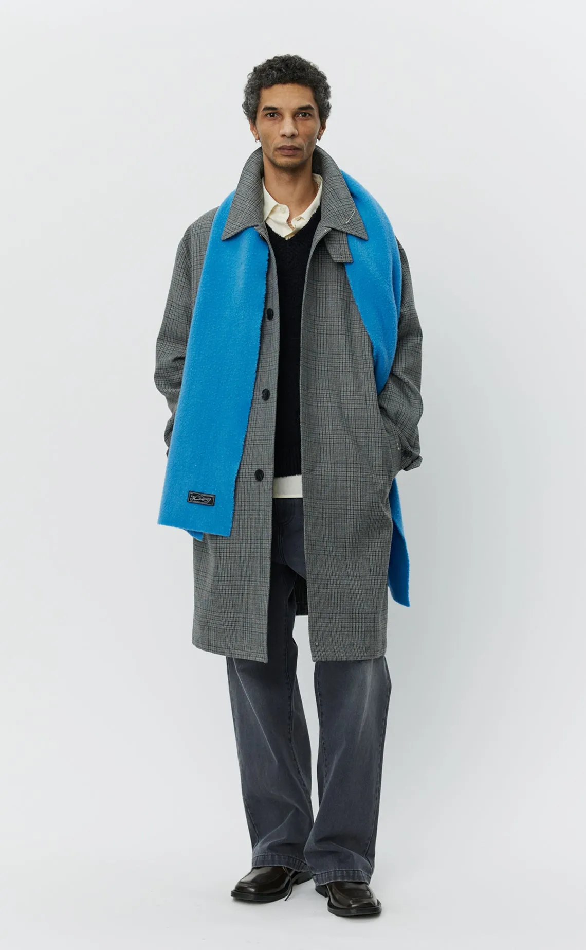 Client Coat - Grey Glen Check sold by mfpen