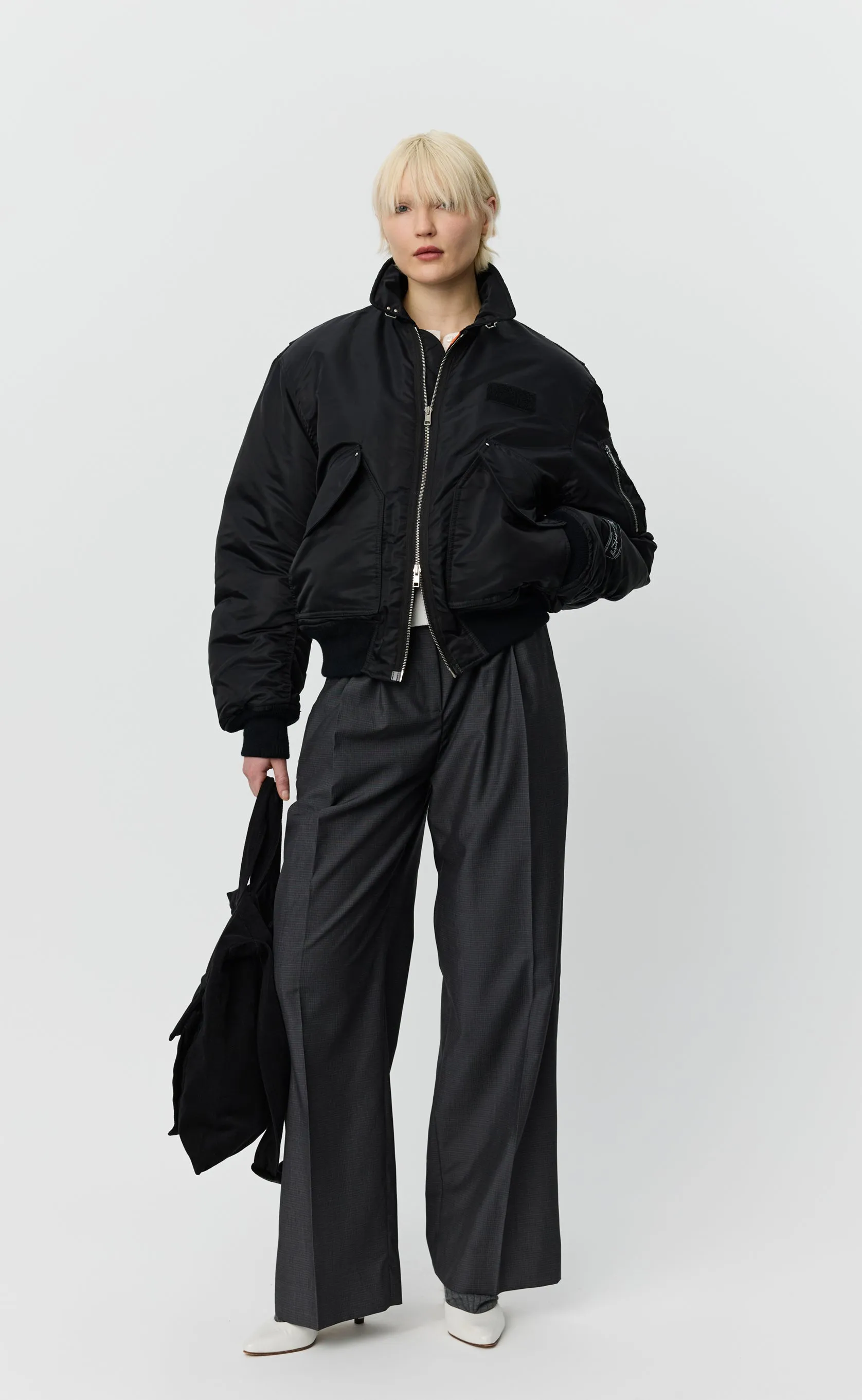 Schott CWU Bomber - Black Recycled Nylon (pre-order) sold by mfpen product image thumbnail 4