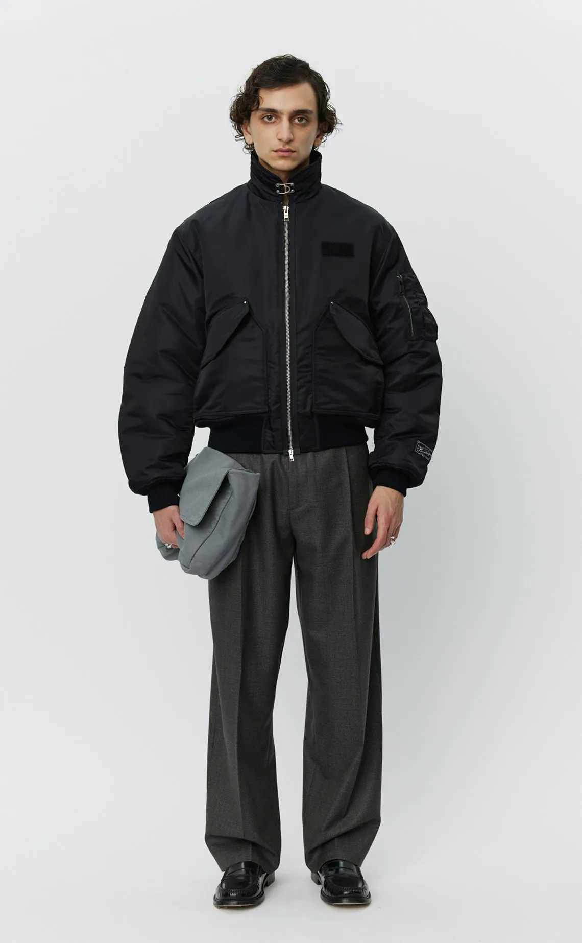 Schott CWU Bomber - Black Recycled Nylon (pre-order) sold by mfpen product image thumbnail 2