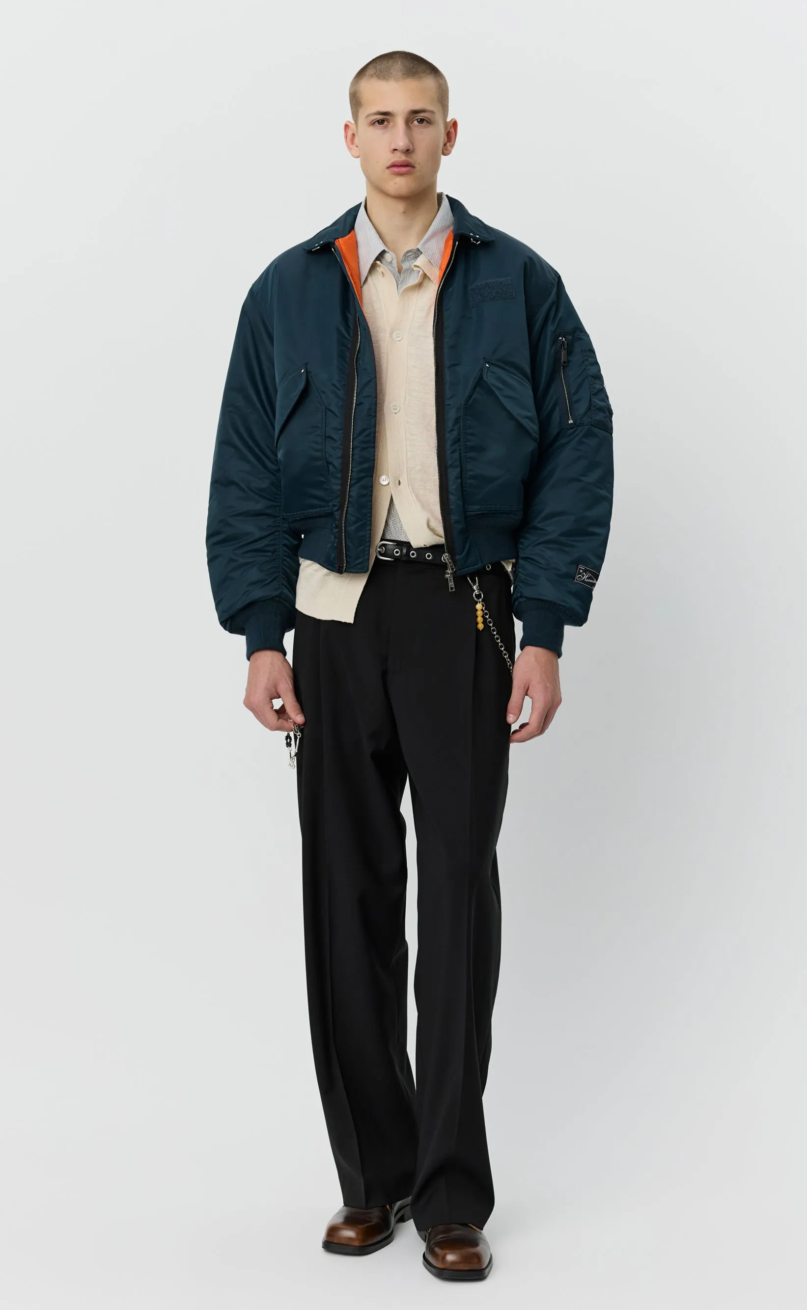 Schott CWU Bomber - Navy Recycled Nylon (pre-order) sold by mfpen product image thumbnail 2