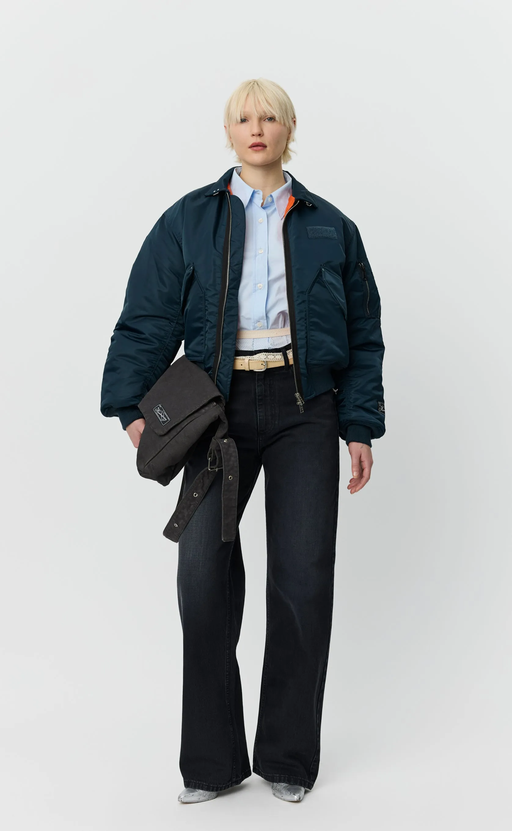 Schott CWU Bomber - Navy Recycled Nylon (pre-order) sold by mfpen product image thumbnail 4