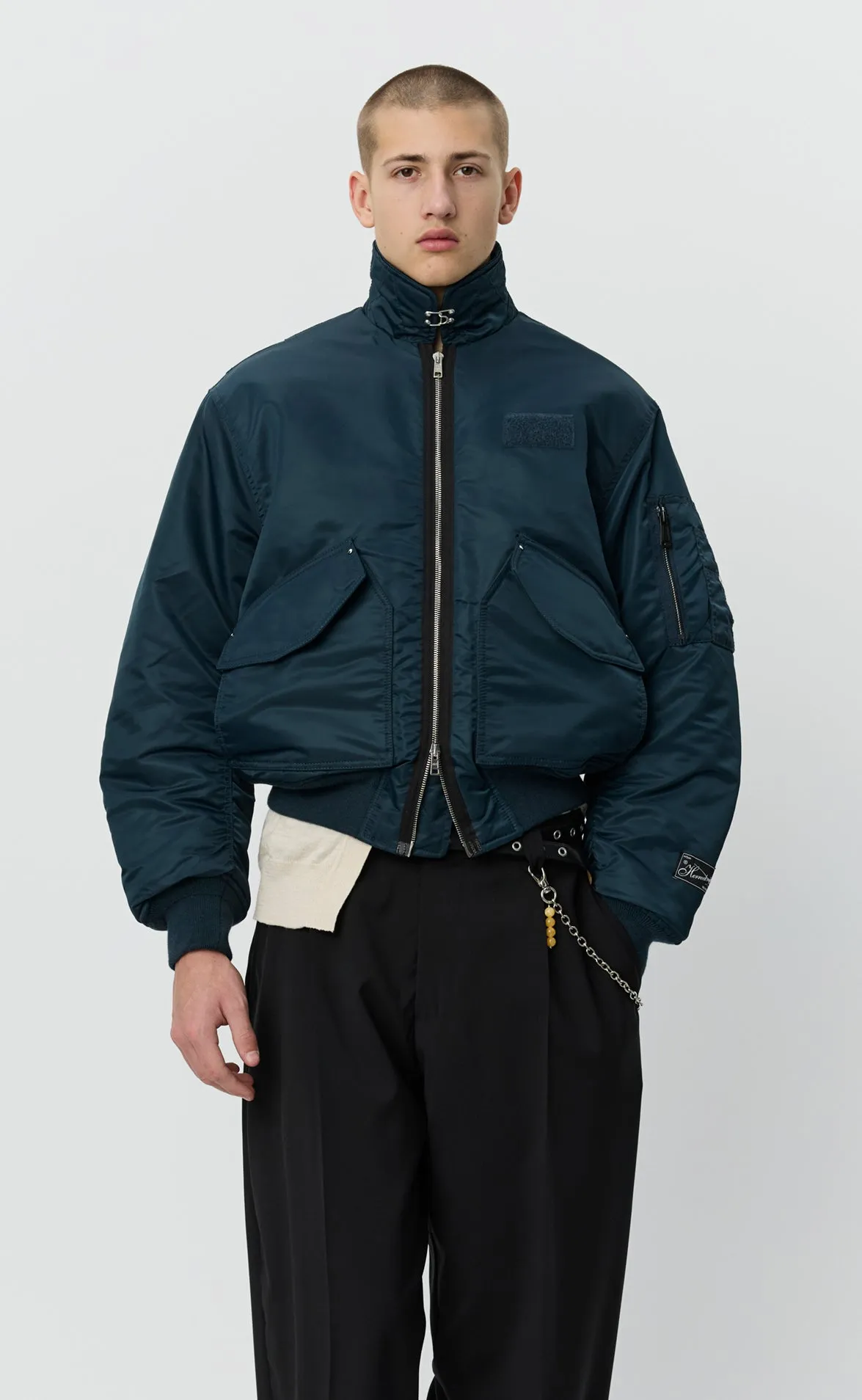 Schott CWU Bomber - Navy Recycled Nylon (pre-order) sold by mfpen