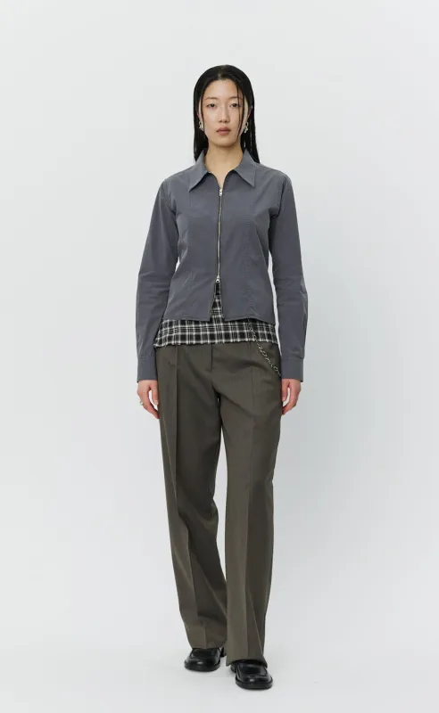 Readers Zip Shirt - Washed Graphite sold by mfpen Mens